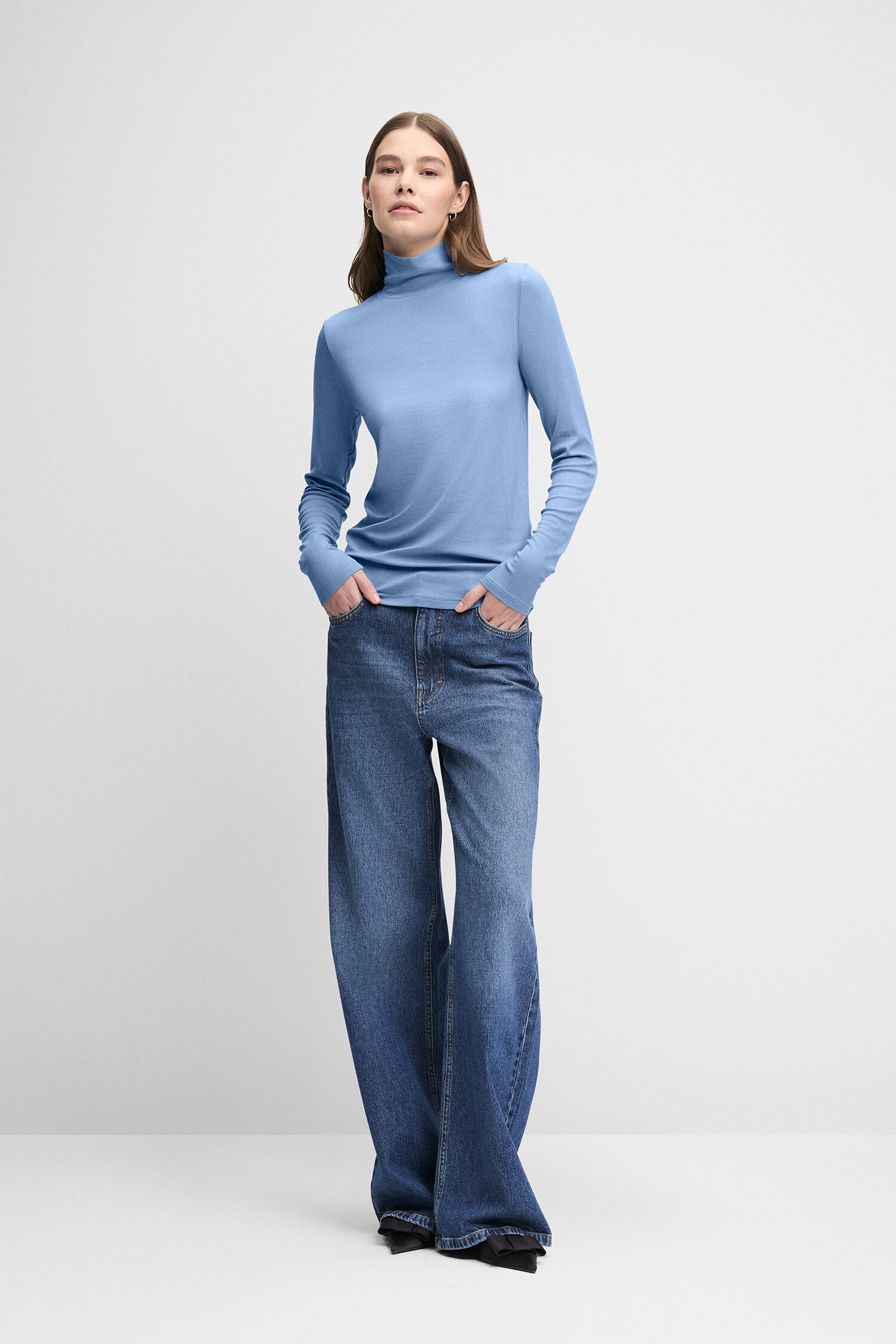 Shirt CIROL Langarm, Hosen, Jeans, Person, Frau