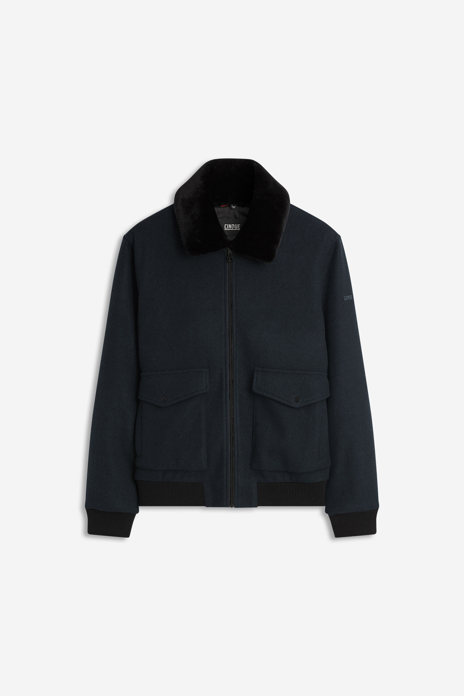 bomber jacket,  marineblau,  Reißverschluss,  Taschen,  Schalkragen