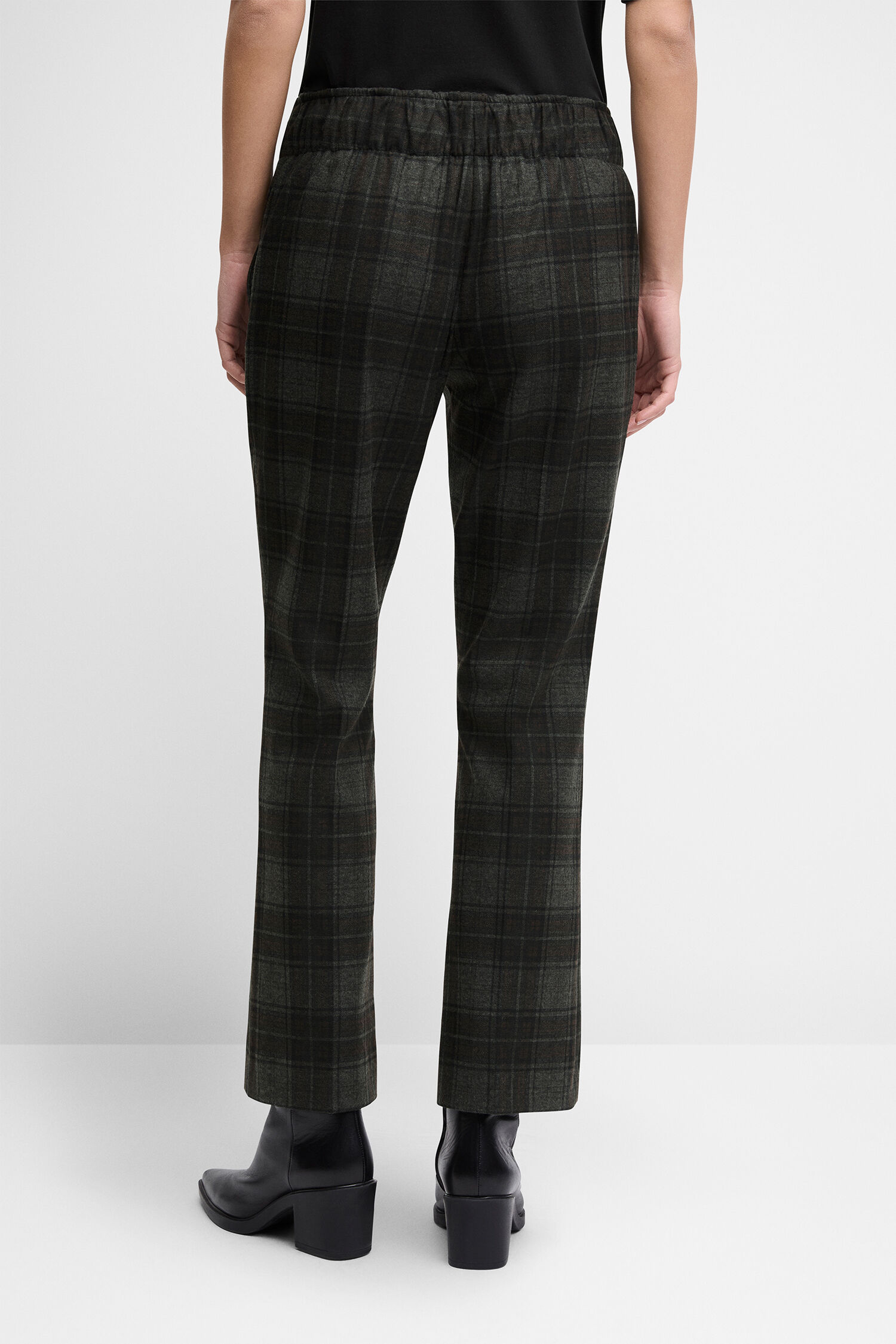 Herrenhose, Karo, Karierte Hose, Stoffhose, Elastischer Bund
