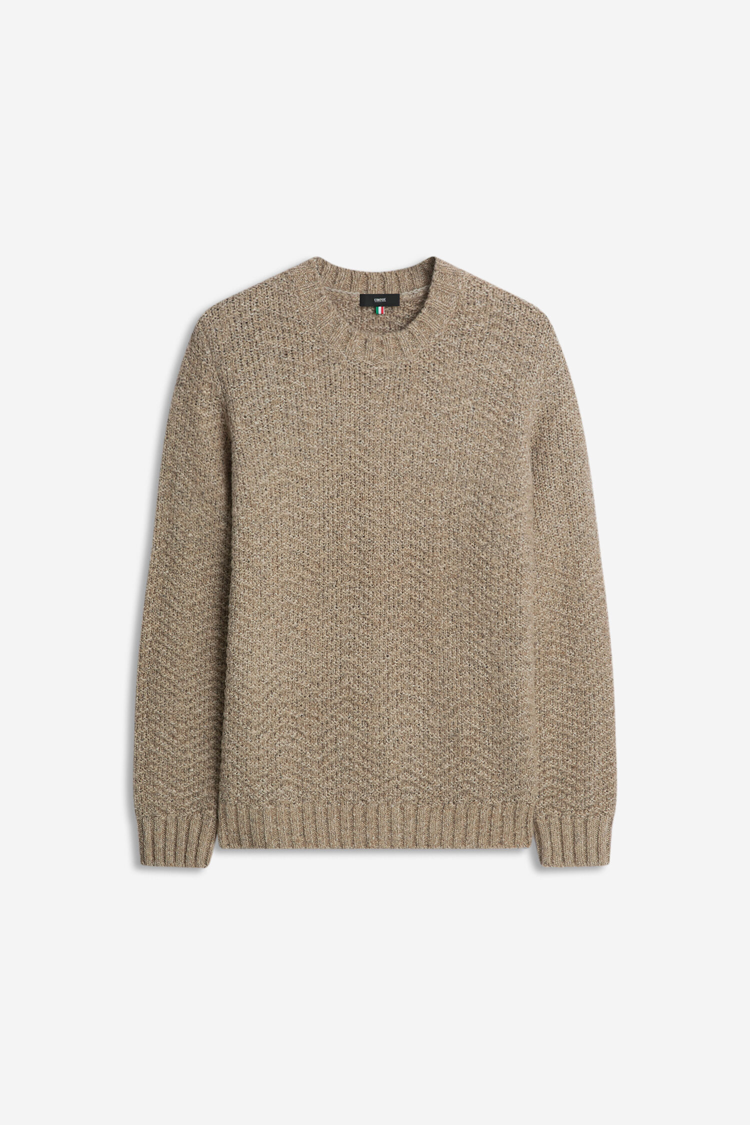 Pullover, Knitwear, Beige, Rundhals, Winter