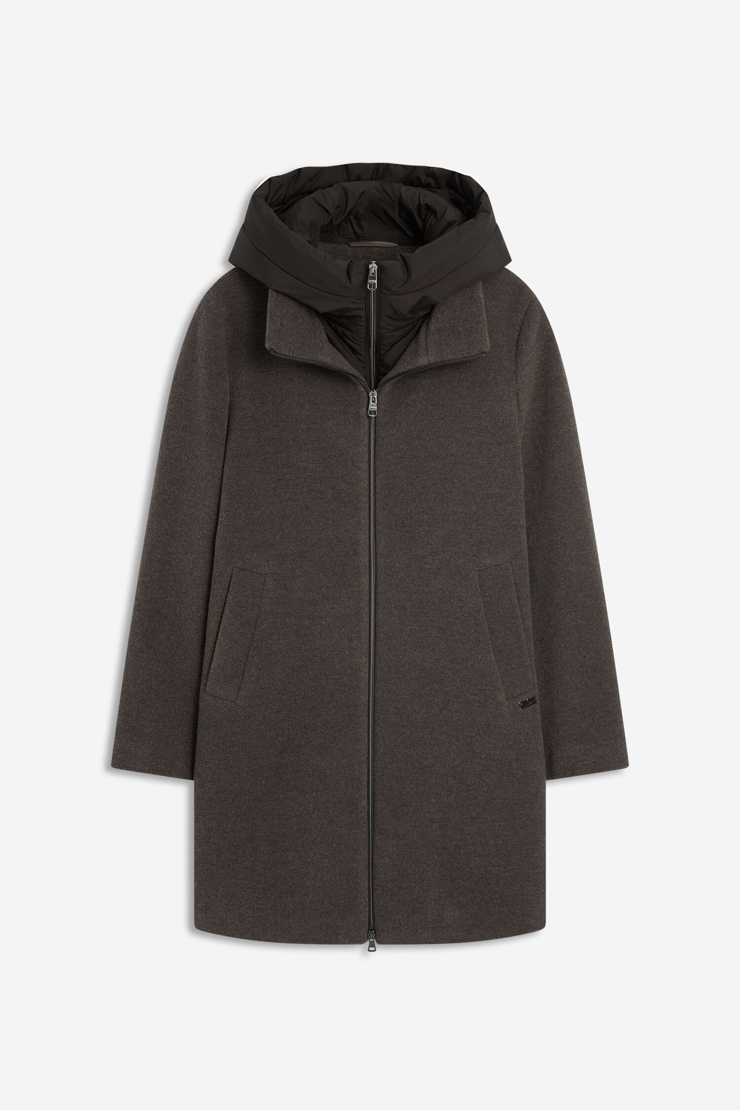Mantel, Wolle, Reißverschluss, Stil: Parka?, Kapuzenfutter