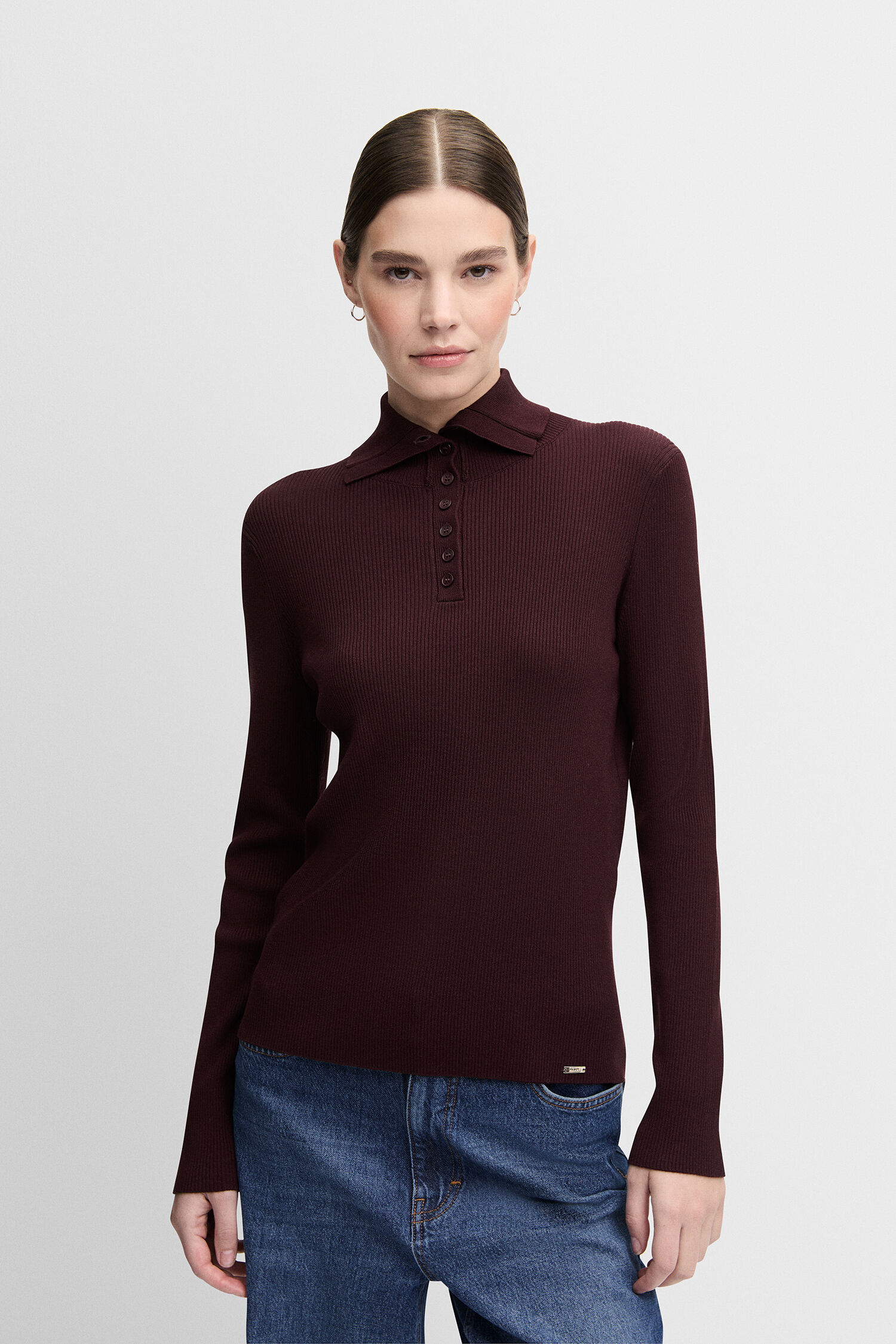 Bekleidung, Langarm, Ärmel, Strickwaren, Pullover - bordeaux Bekleidung, Langarm, Ärmel, Strickwaren, Pullover - bordeaux