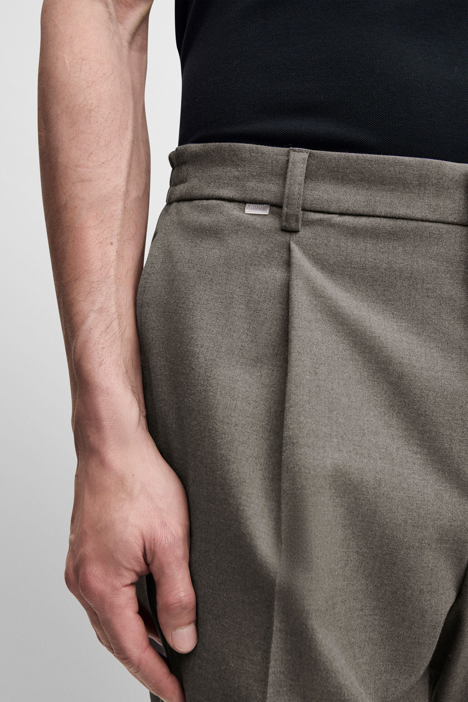 Hose, Taille, Gürtelebene, Komfortbund, Beige