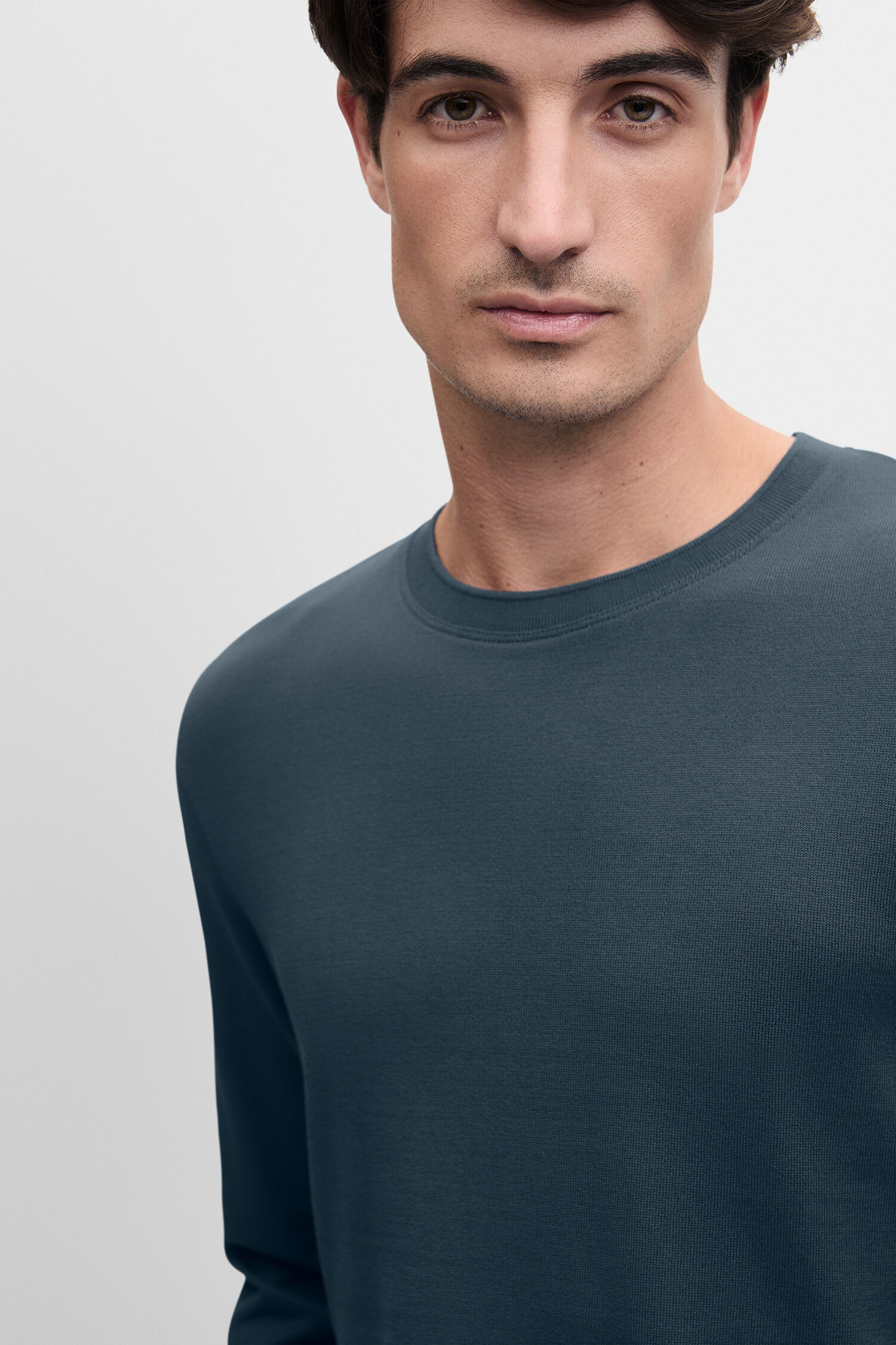 Langarmshirt, Sweatshirt, Uniforme, Kragenloses Shirt, Baumwollmischung?