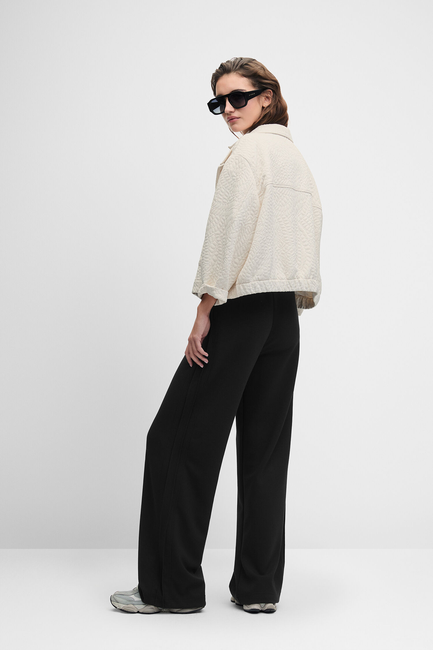 jacke, quilted, creme, oversized, cozy