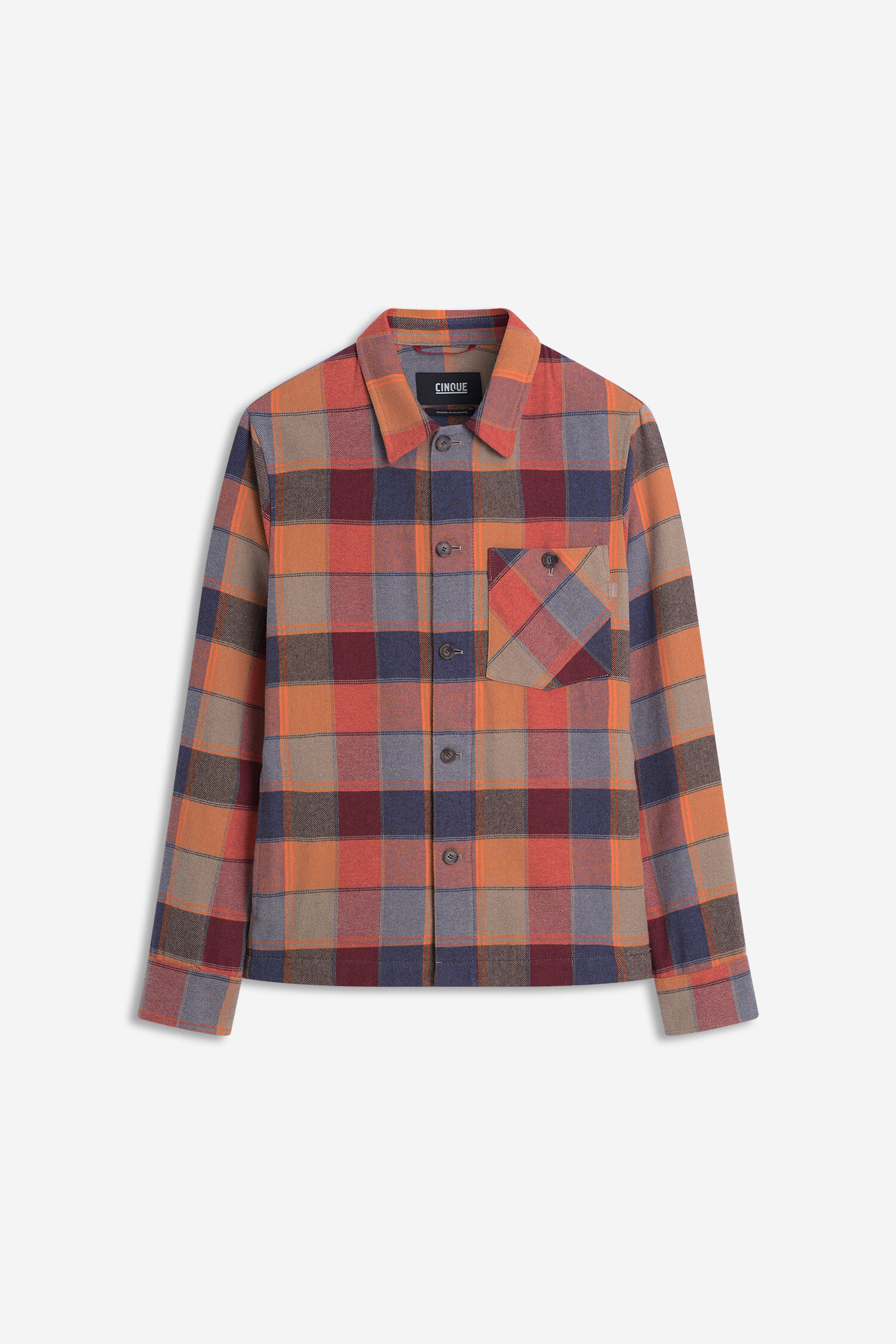 Hemdjacke, Plaid, Langarm, Knopfleiste, Brusttasche