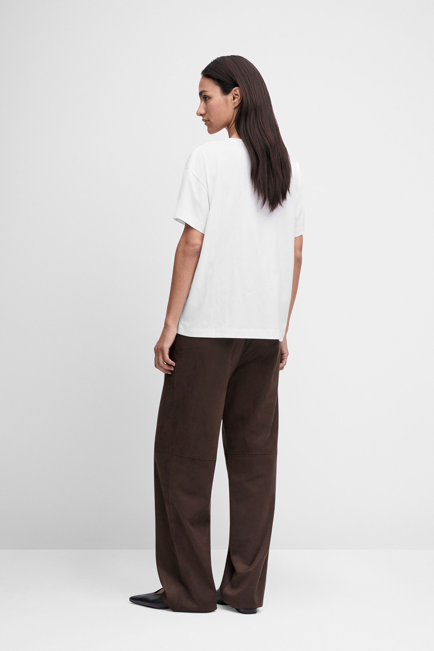 T-Shirt, Weiß, Kurzarm, Loose Fit, Rückenansicht
