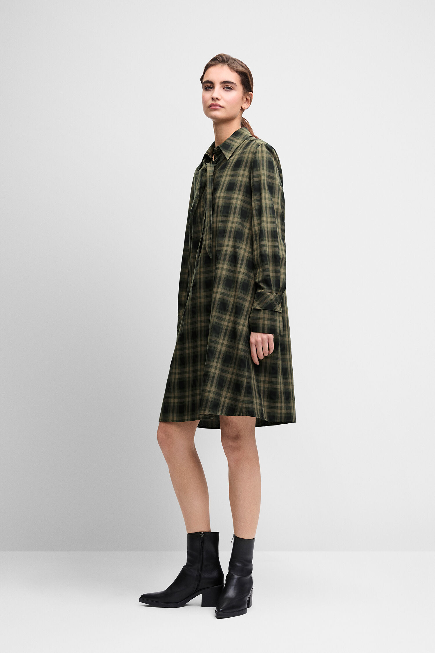Kleed, Plaid, Karo, Langarm, Stiefel