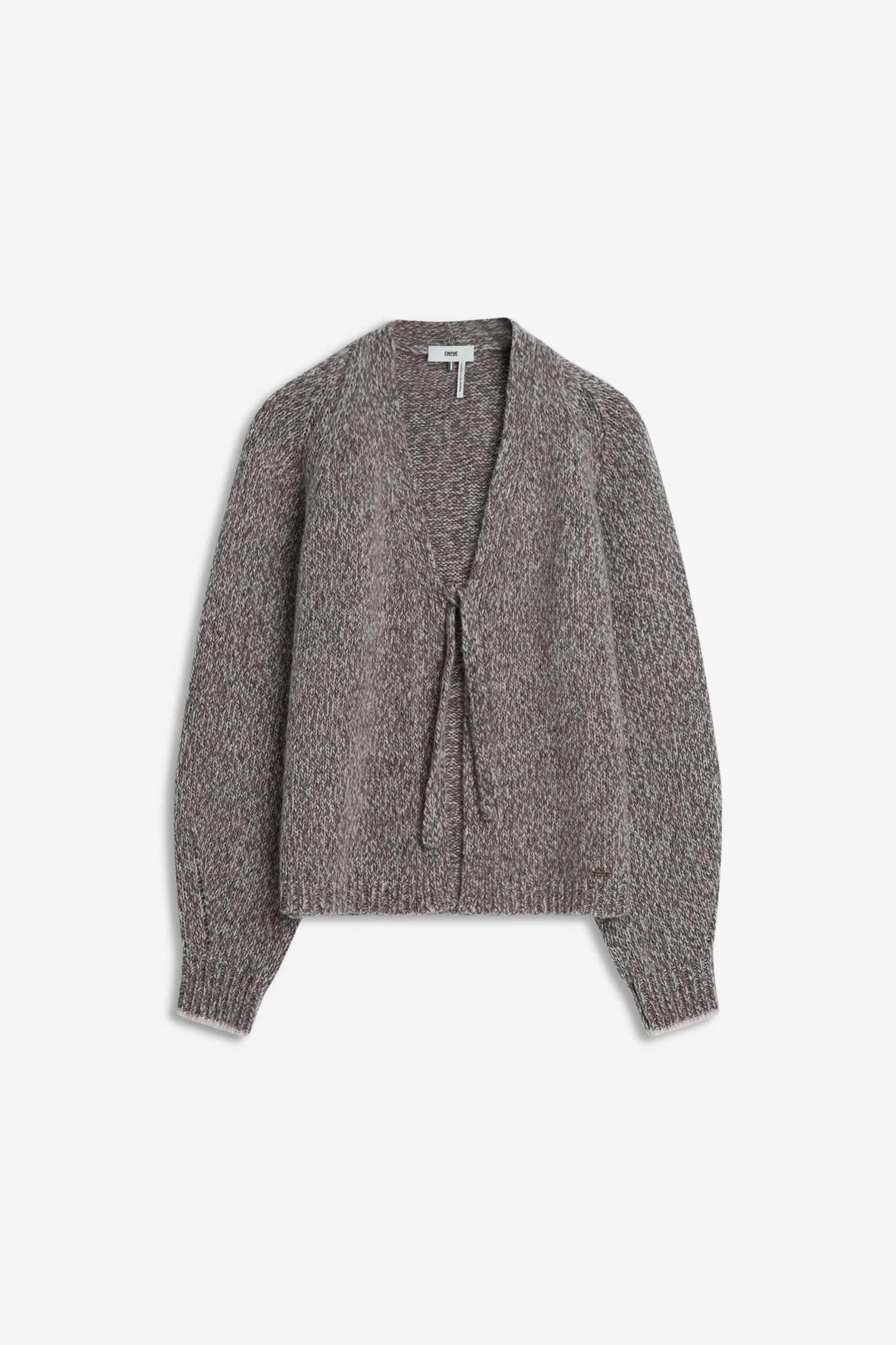 cardigan, knit, grey, wrap, tie