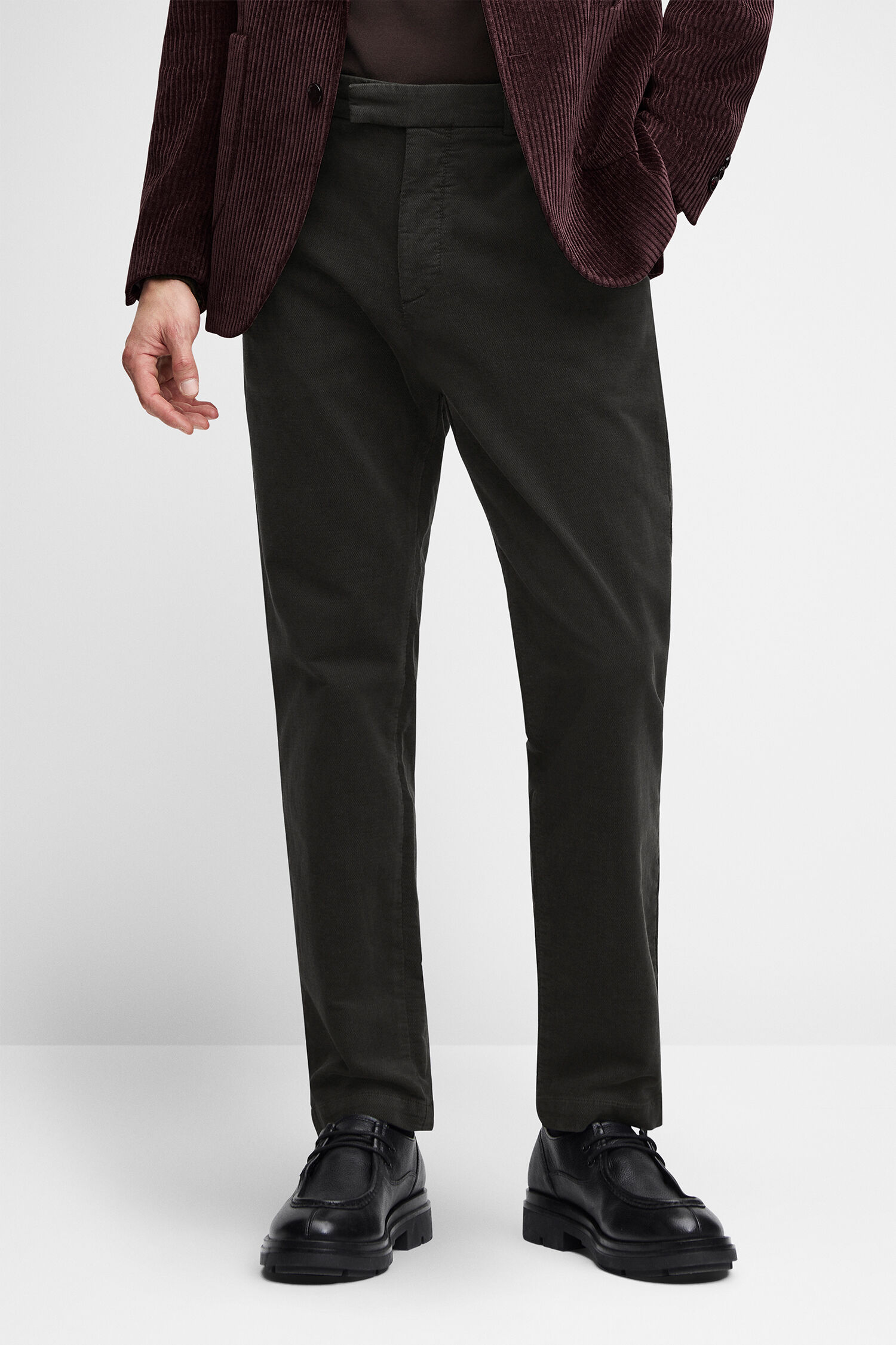Corduroy blazer, Burgundy blazer, Mens blazer, Two-tone outfit, Turtleneck sweater