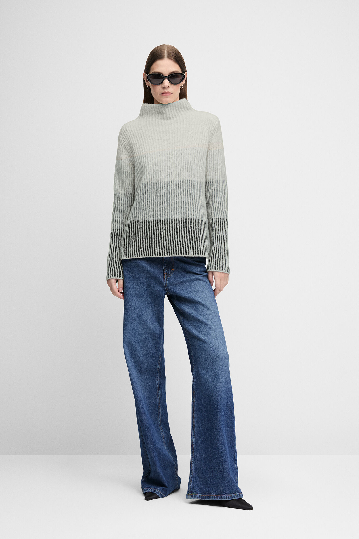 Bekleidung, Hosen, Strickwaren, Pullover, Jeanshose