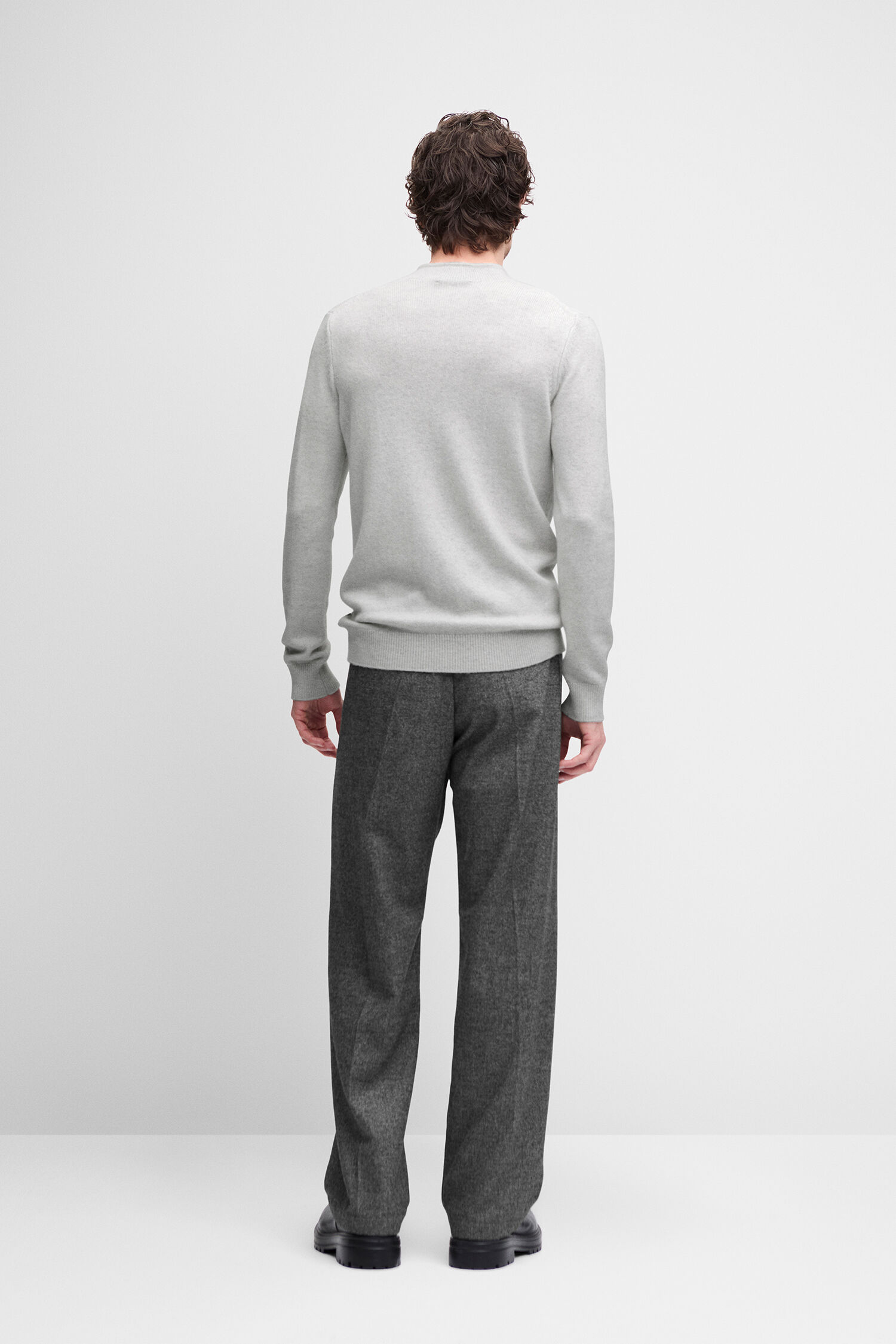 Pullover, Sweatshirt, Grau, Langarm, Rückansicht