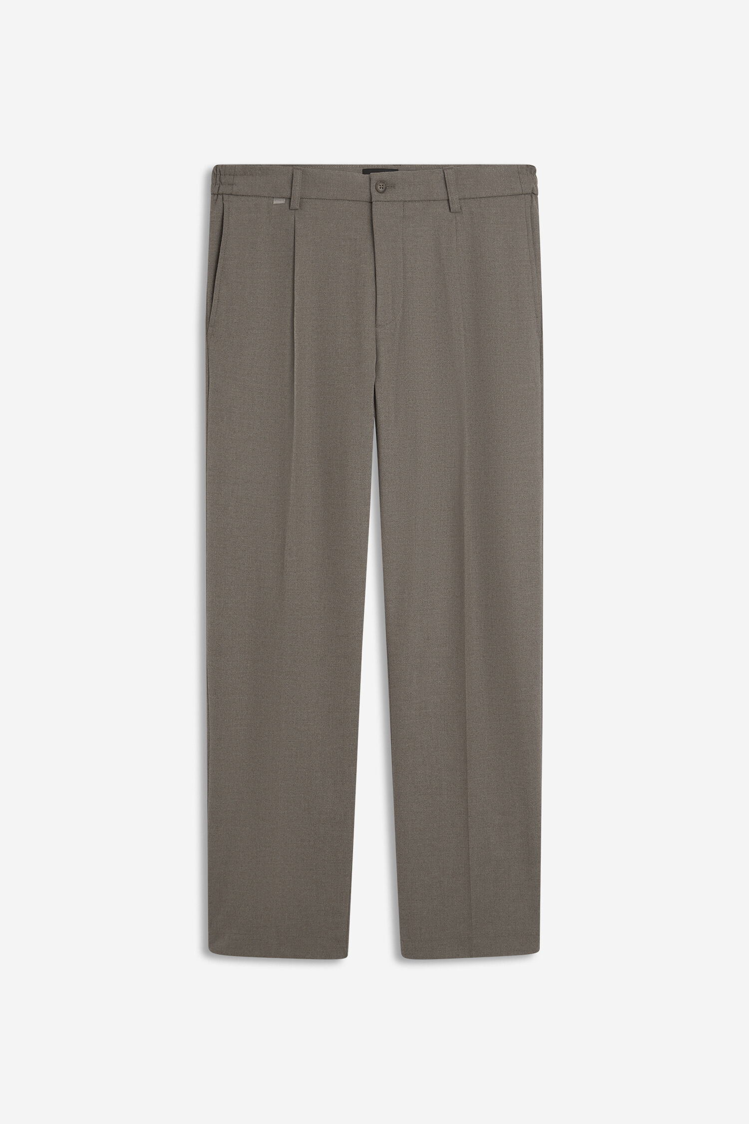 Hose, Anzughose, Kniebreite, Reinforced pleats?, Beige taupe?