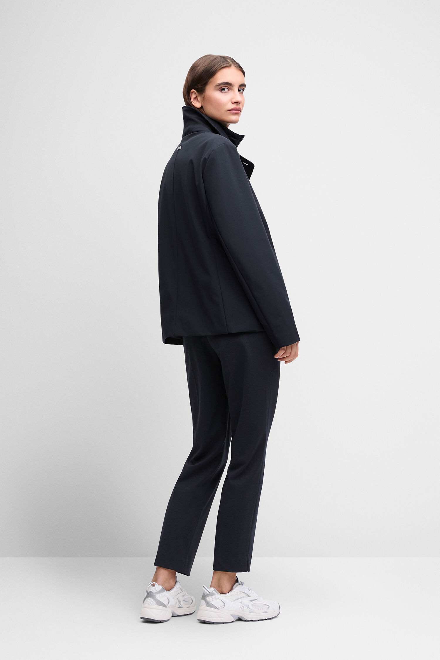 Herrenjacke, Softshell, dunkelblau, Kapuzenlose Jacke, Sporthose