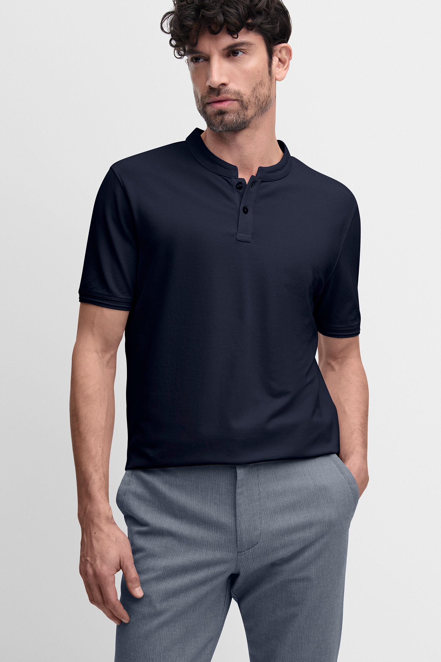 T-shirt, Hemd, Ärmel, Mann, Person - dunkelblau