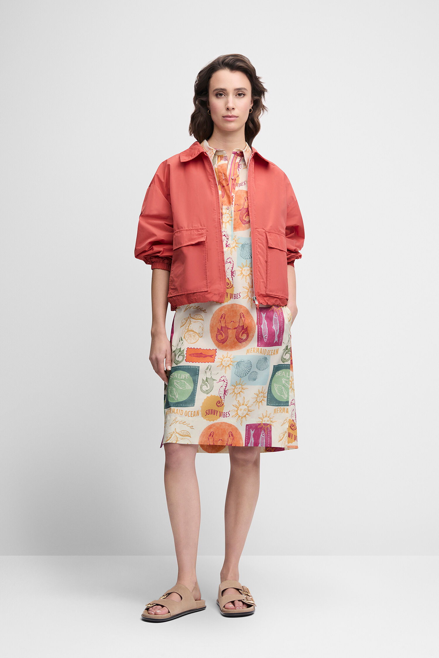 Rock, Mantel, Kleid, Sandale, Person