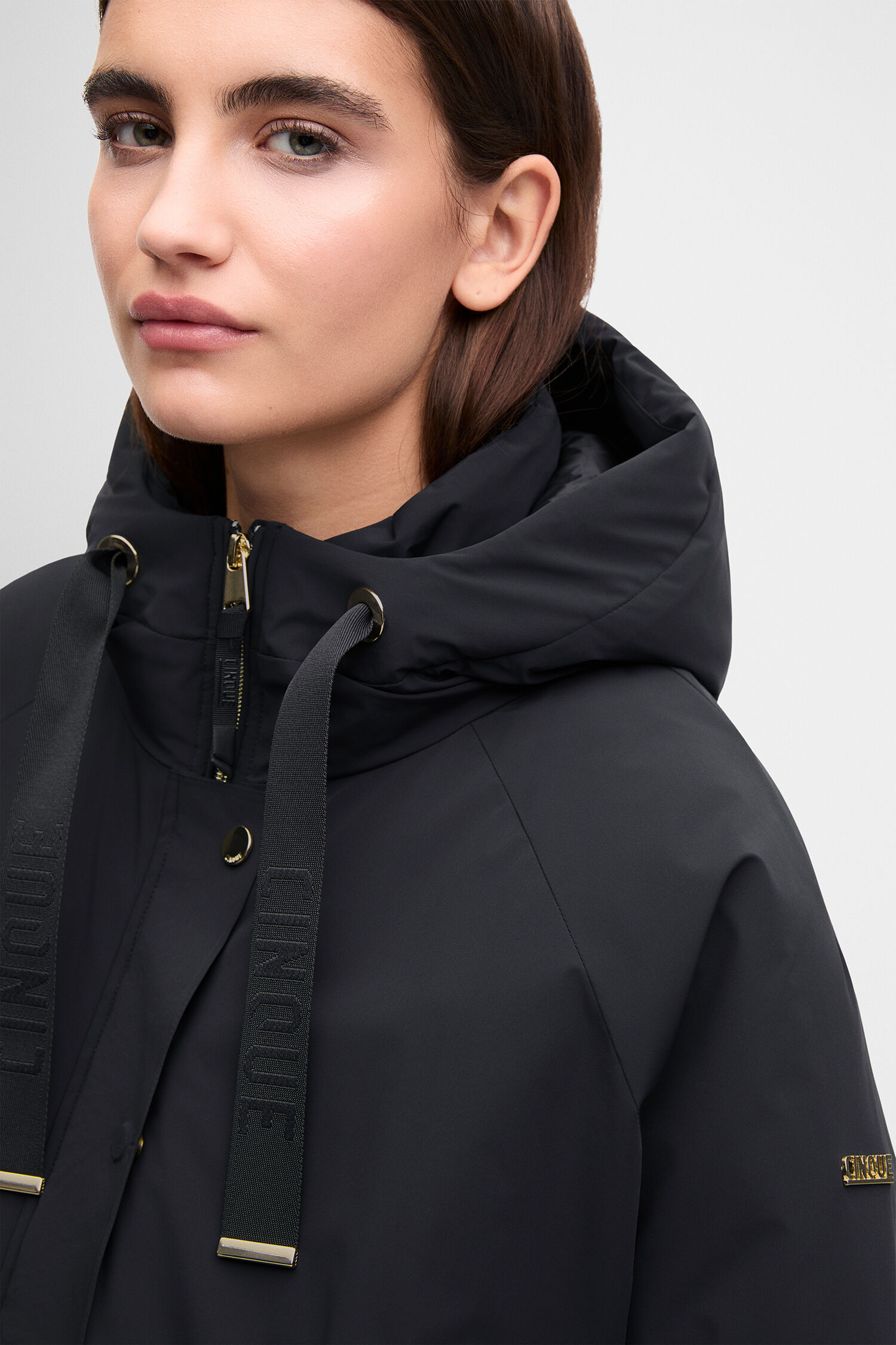 Winterjacke, Hoodie, Kapuze, Reißverschluss, Seitentaschen