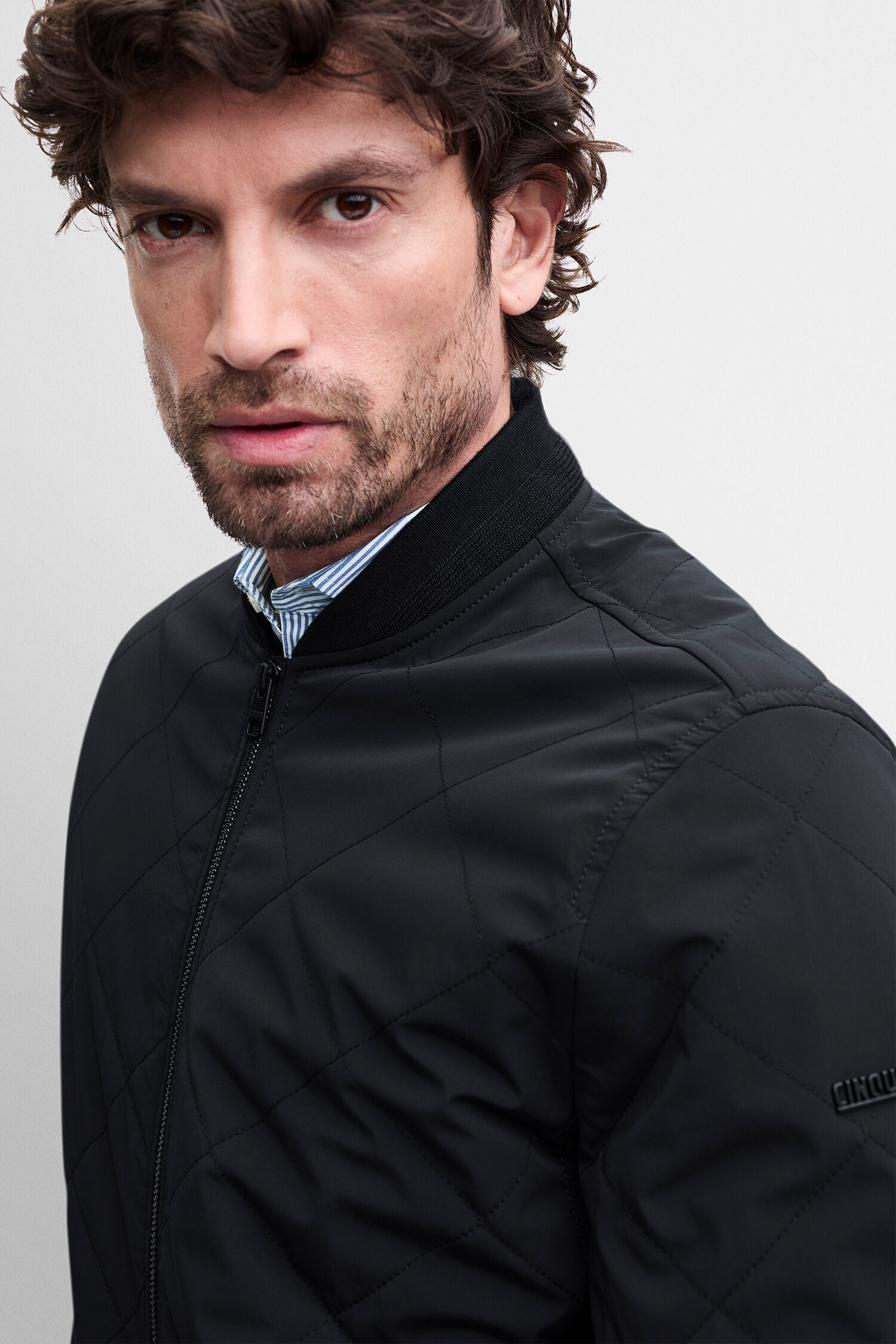 Jacke, Steppjacke, Schwarz, Bomberjacke, Reißverschluss