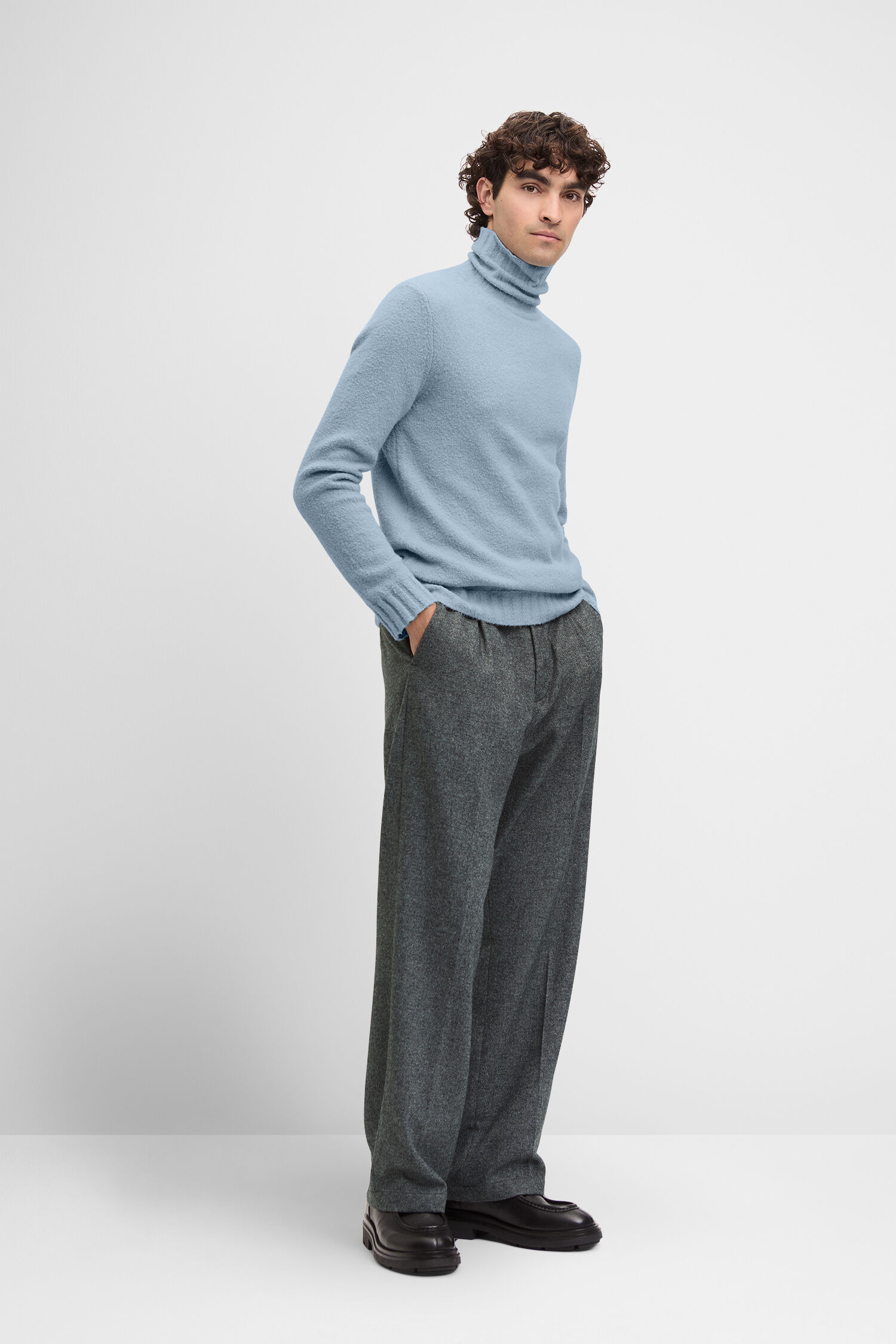 Hosen, Langarm, Pullover, Mann, Person