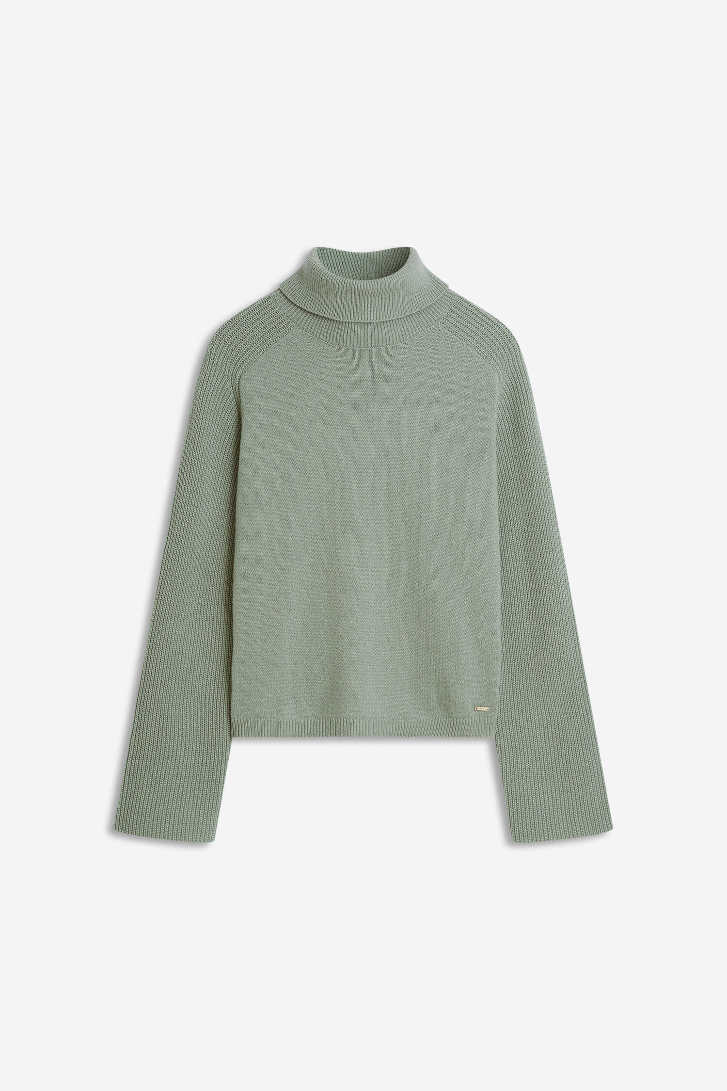 Pullover, Rollkragen, Wollmix, Langarm, Tailliert