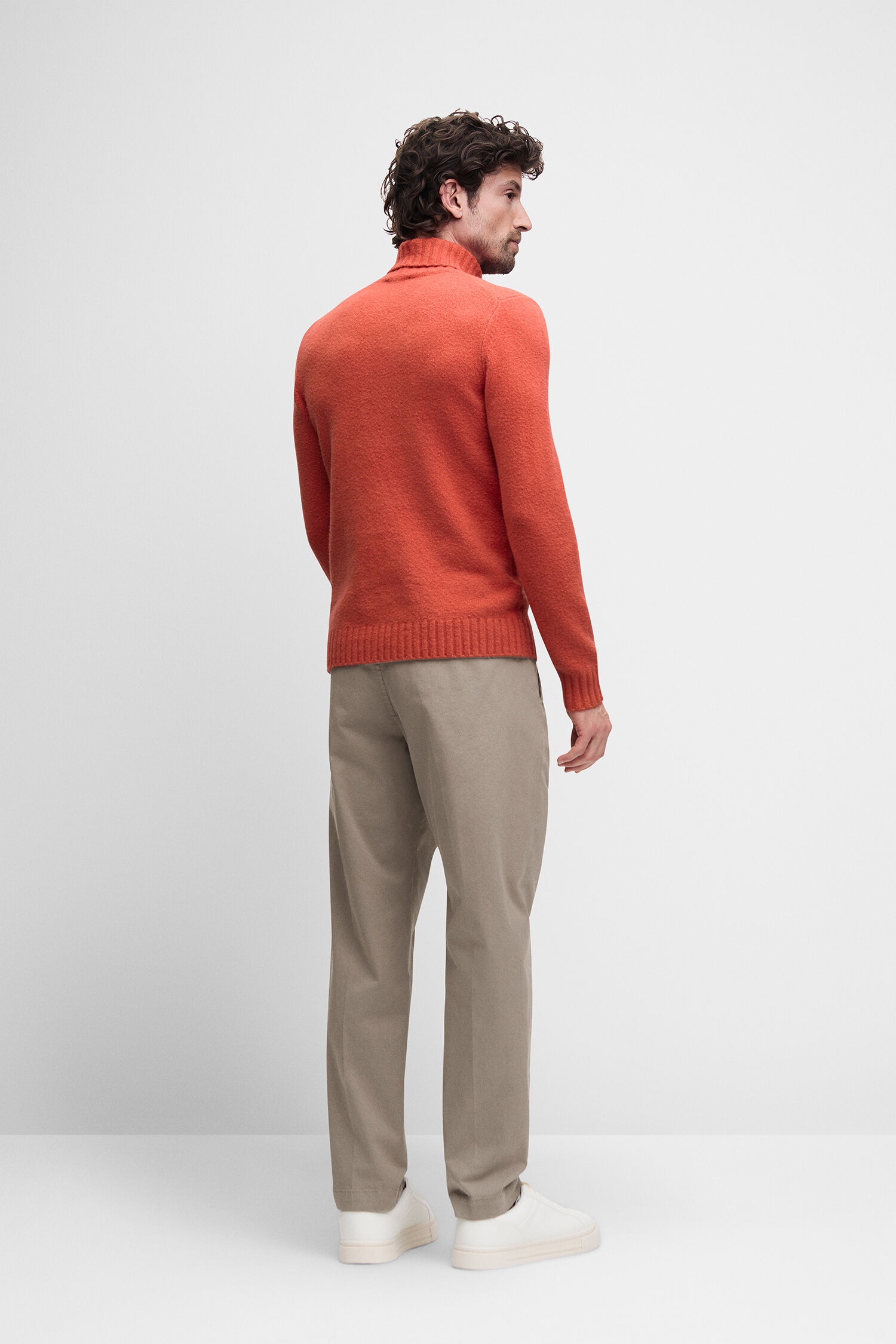 Pullover, Rollkragen, Kleiner Kragen, Kuschelweicher Stoff, Orange