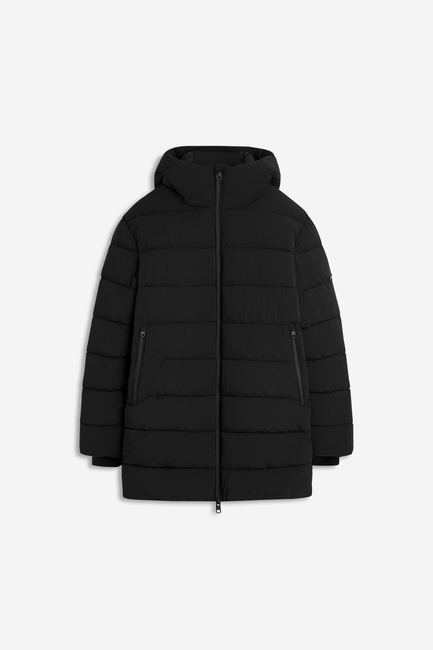 Daunenjacke, Pufferjacke, schwarz, Steppung, Wendigkeit