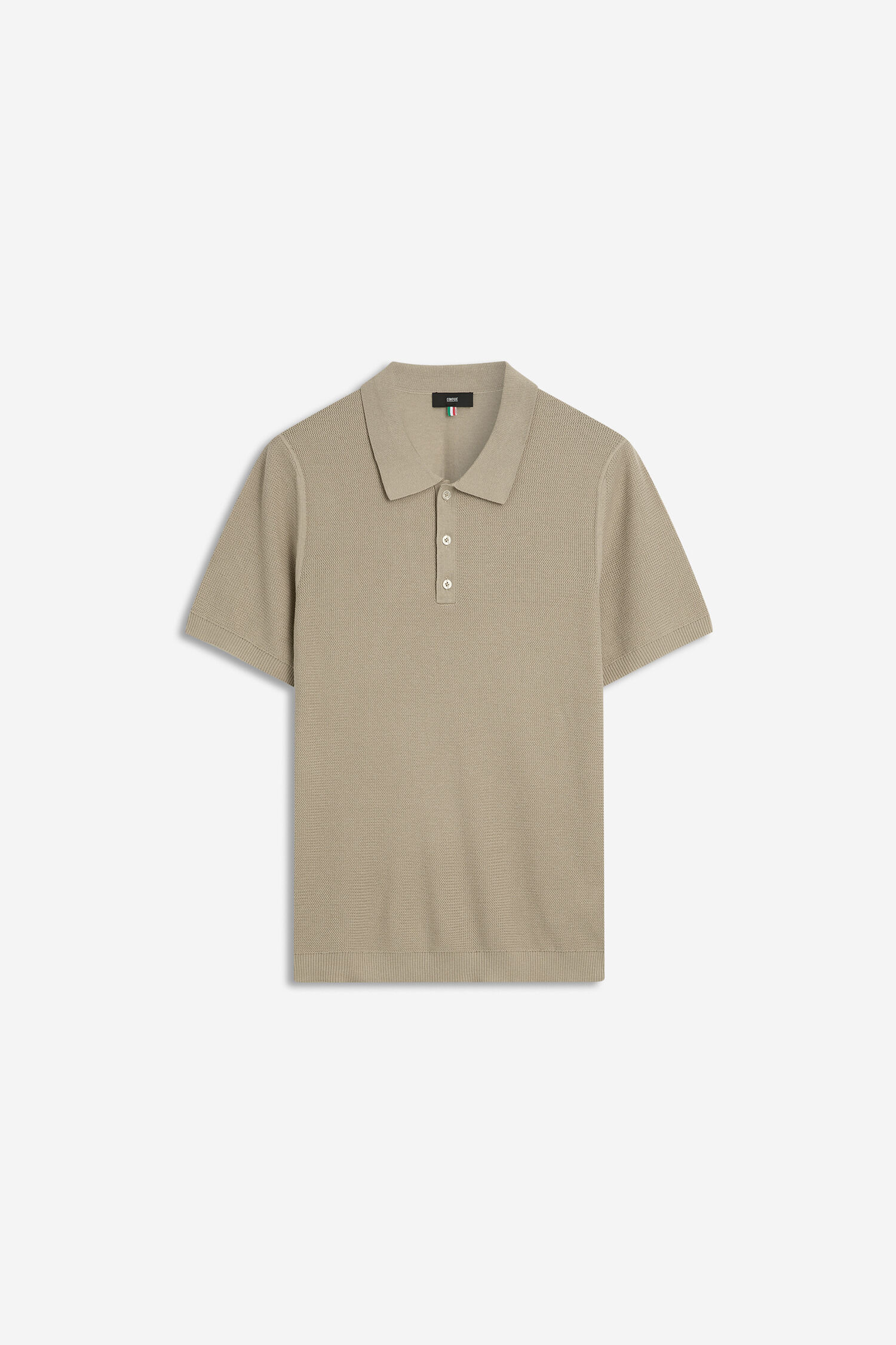Polohemd, Beige, Kragen, Kurze Ärmel, Knopfleiste -