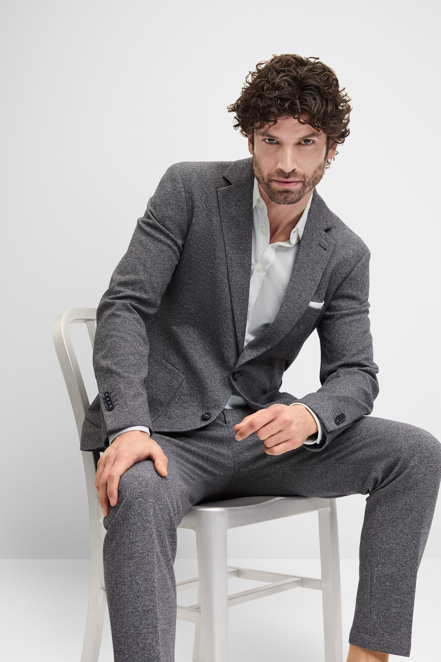 Blazer, Mantel, Jacke, Formelle Kleidung, Anzug - dunkelblau
