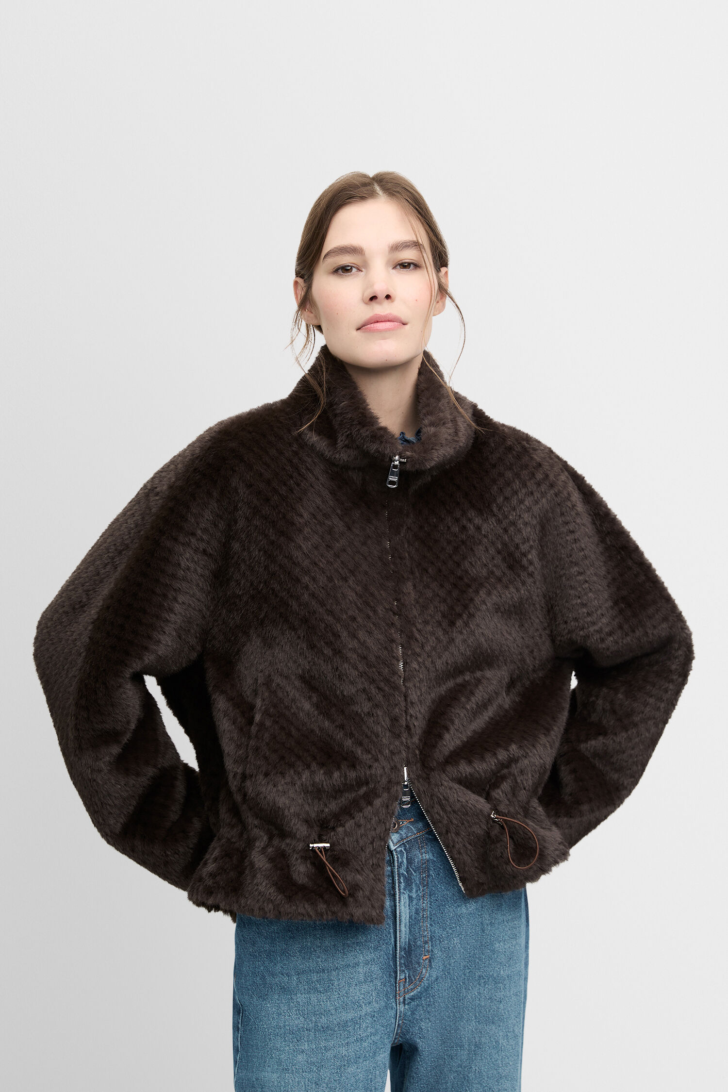 Bekleidung, Mantel, Jacke, Strickwaren, Pullover