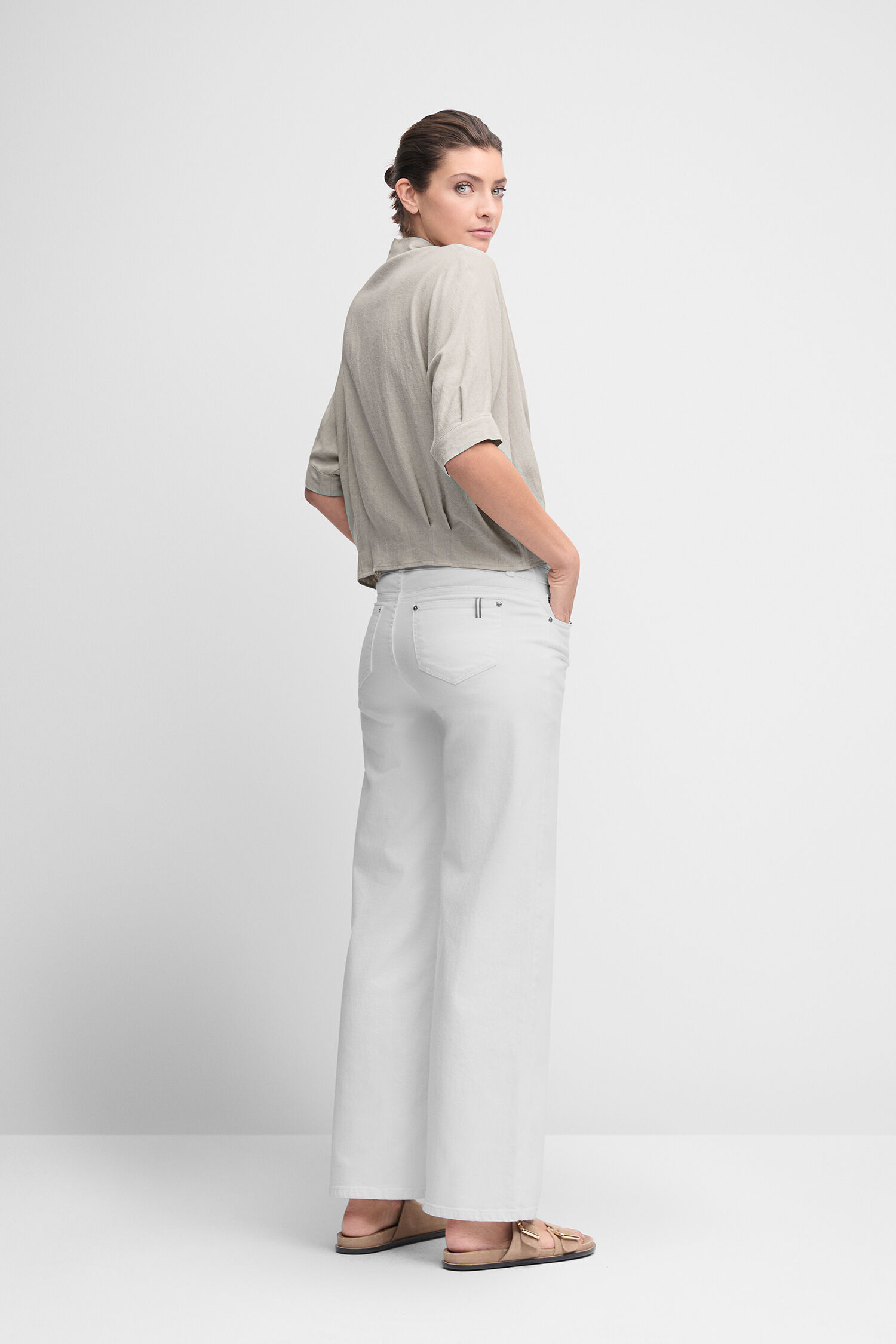 Leinen, Hosen, Bluse, Mann, Person