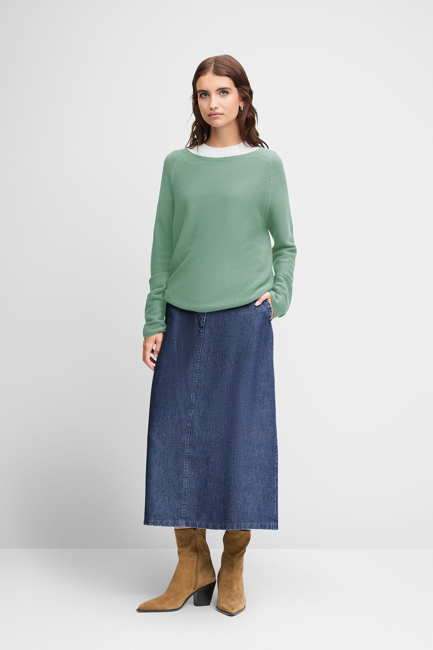 Rock, Langarm, Erwachsener, Person, Frau