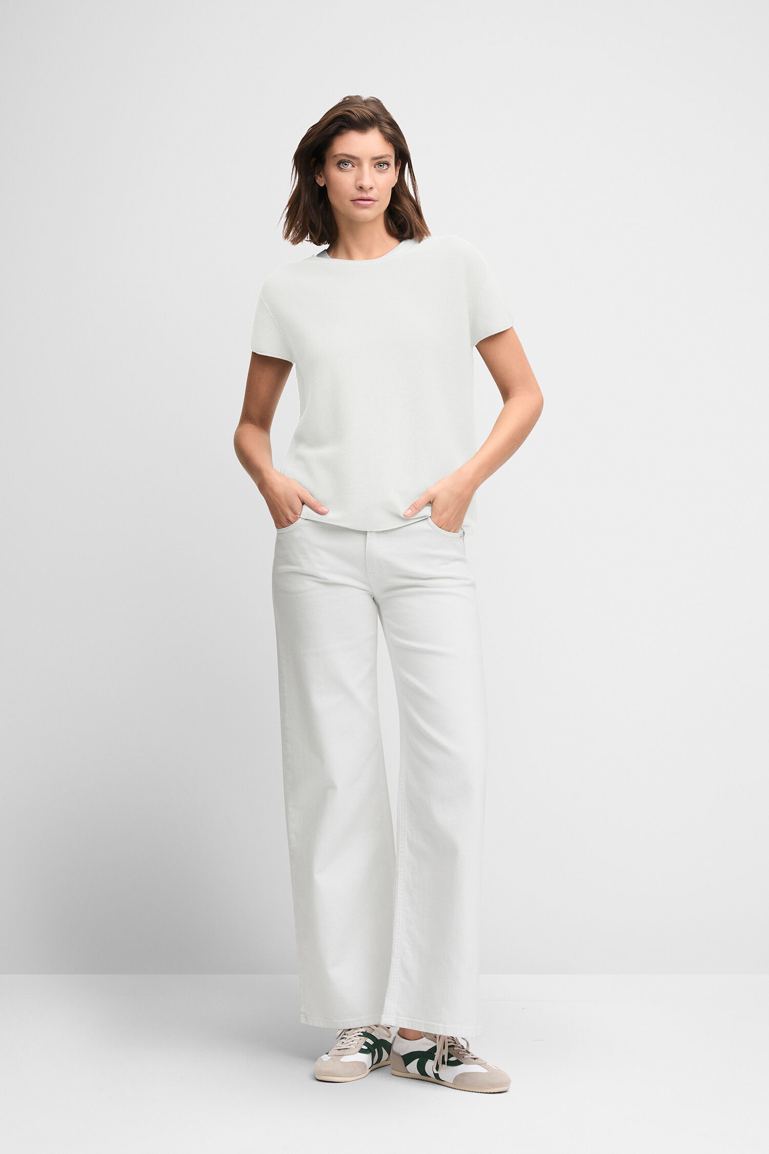 Bluse, Hosen, Leinen, Person, Frau