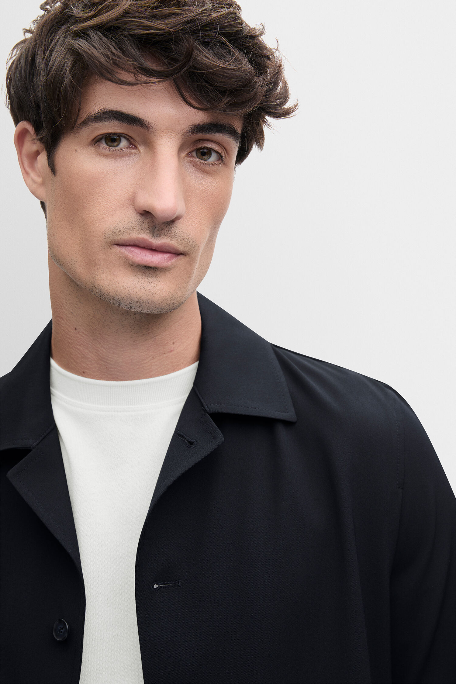 Nachtblau jacket, Kragenjacke, Knopfjacke, Lange Ärmel, Taschen