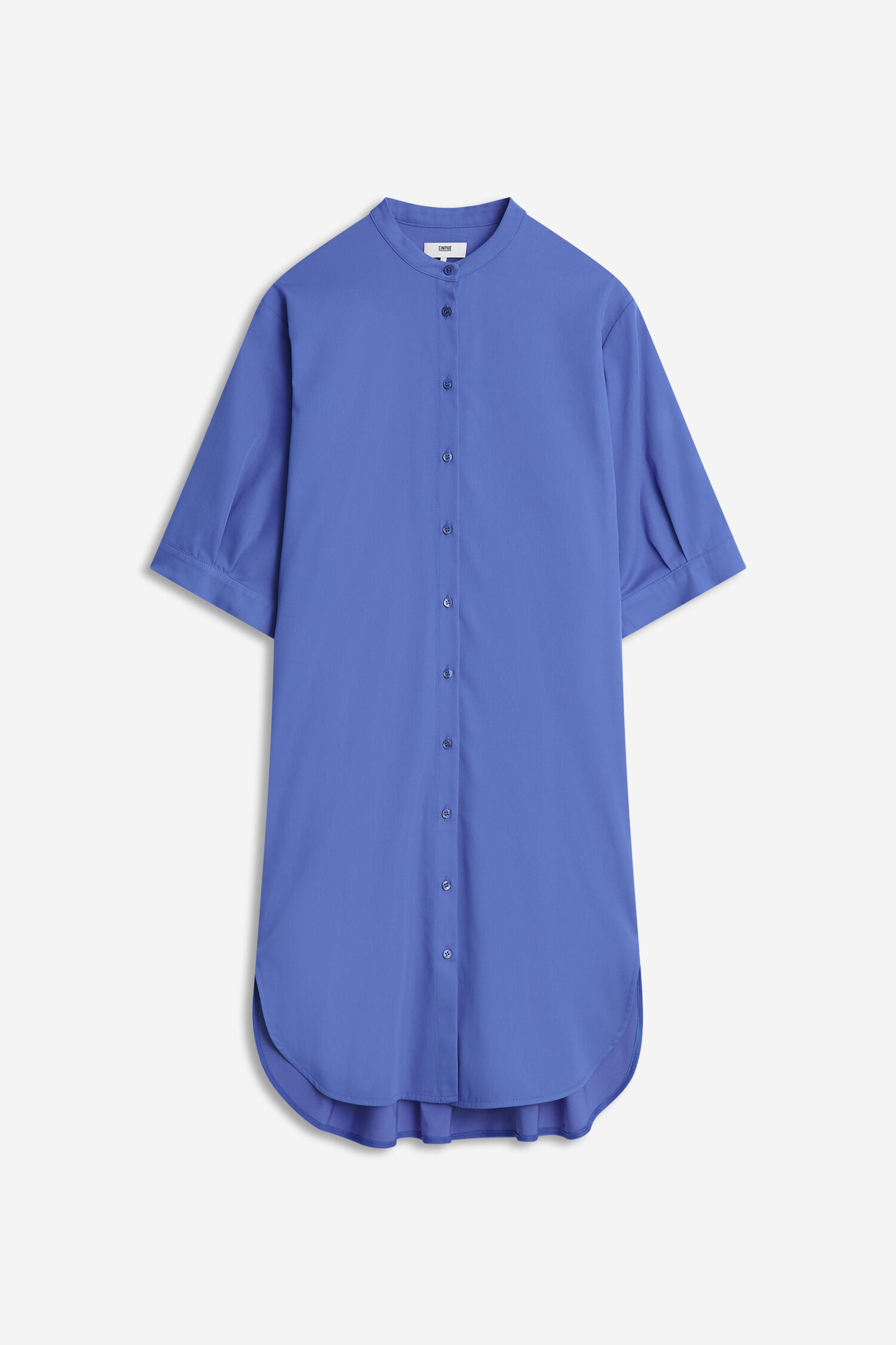 Kleid, Knopfleiste, Blaues Kleid, Kurzarm, Lange Hemdkleid