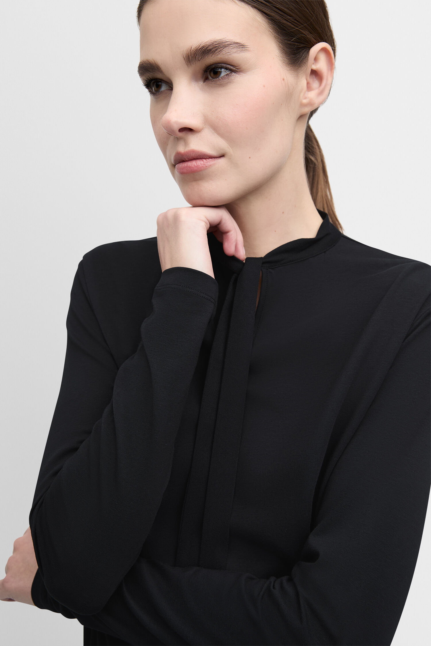 Langarm, Bluse, Erwachsener, Person, Frau