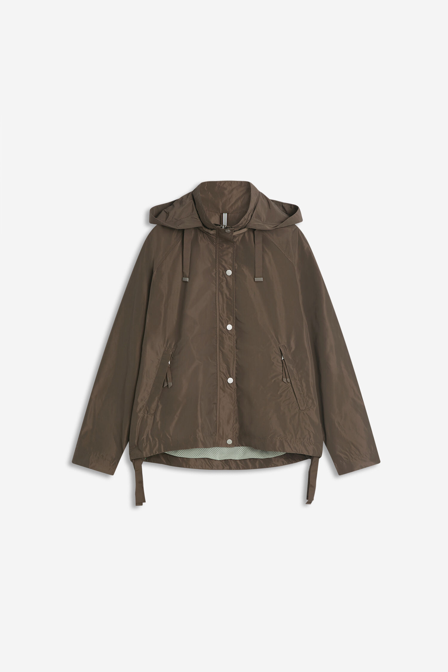 Mantel, Hooded, Reißverschluss, Kordelzug, Regenjacke