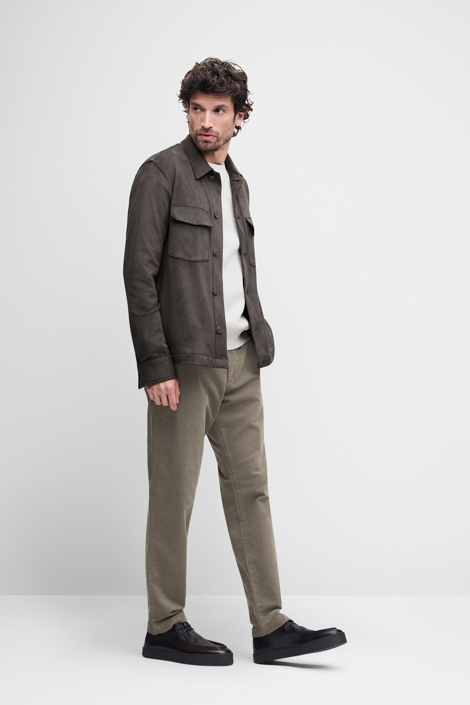 jacke, militärjacke, schwarzbraun, pocket-flap, lederlook