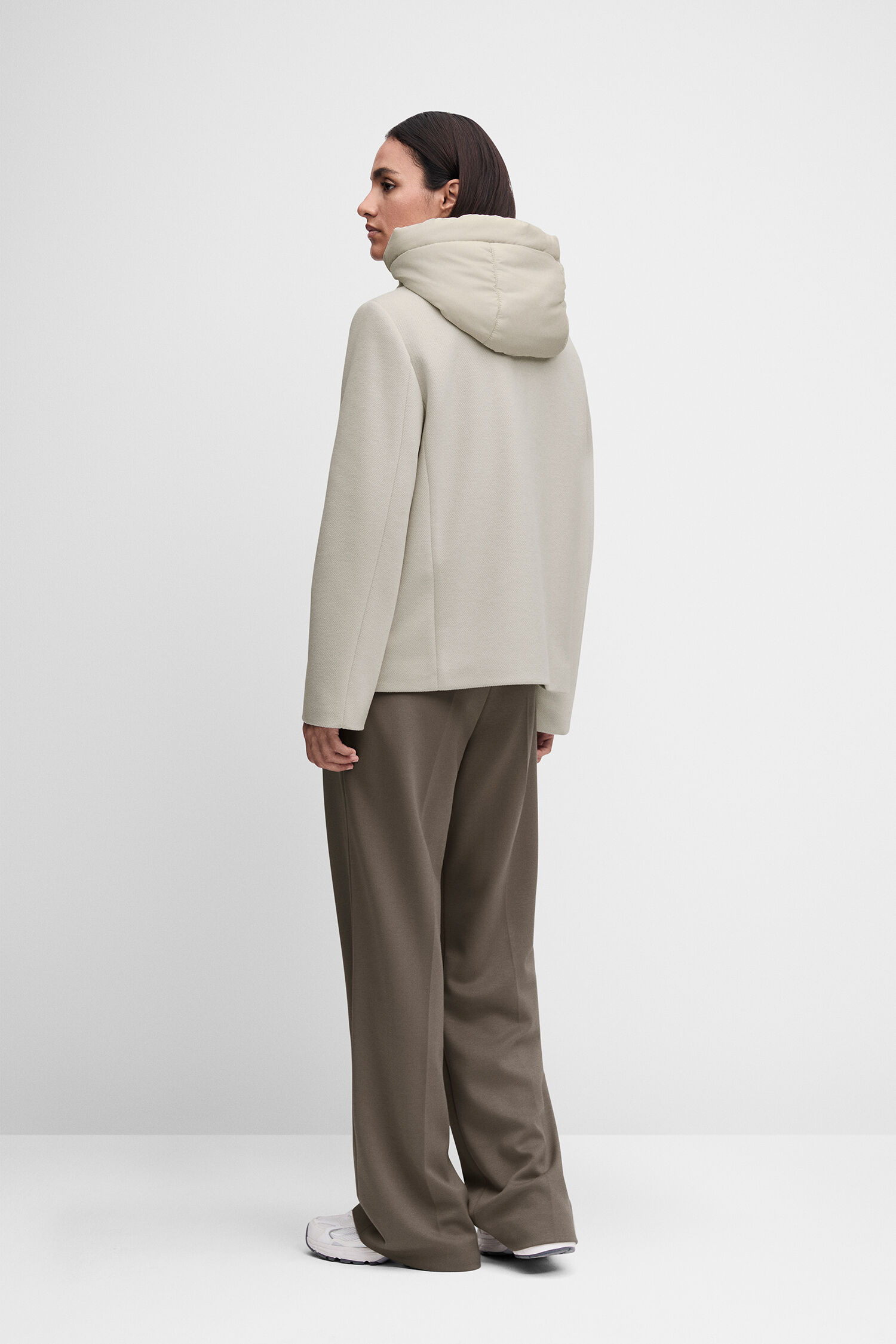 Hoodie, Hooded jacket, Beige, Pullover, Wenden