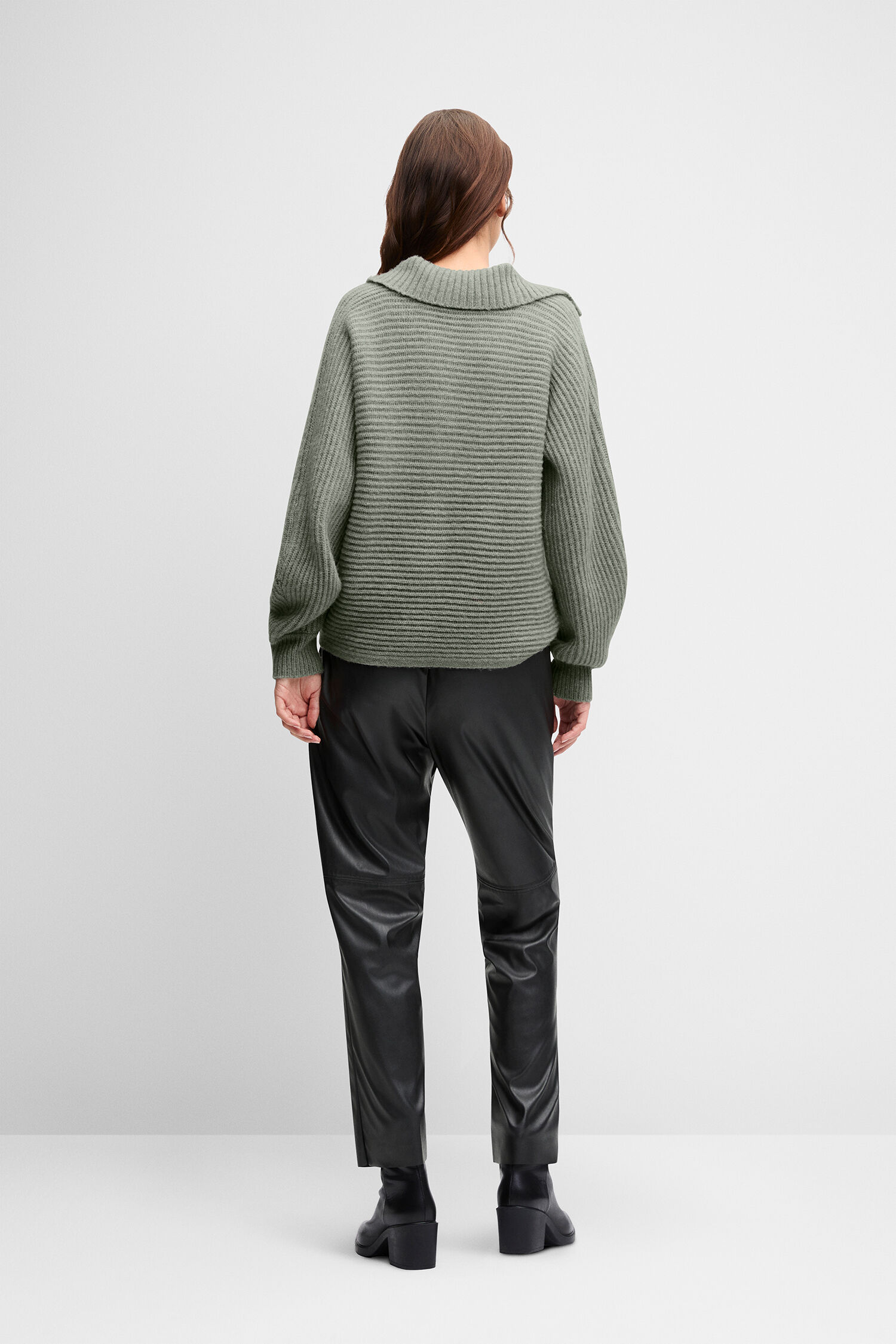 Pullover, Strickpullover, Grün, Knit, Loose-Fit