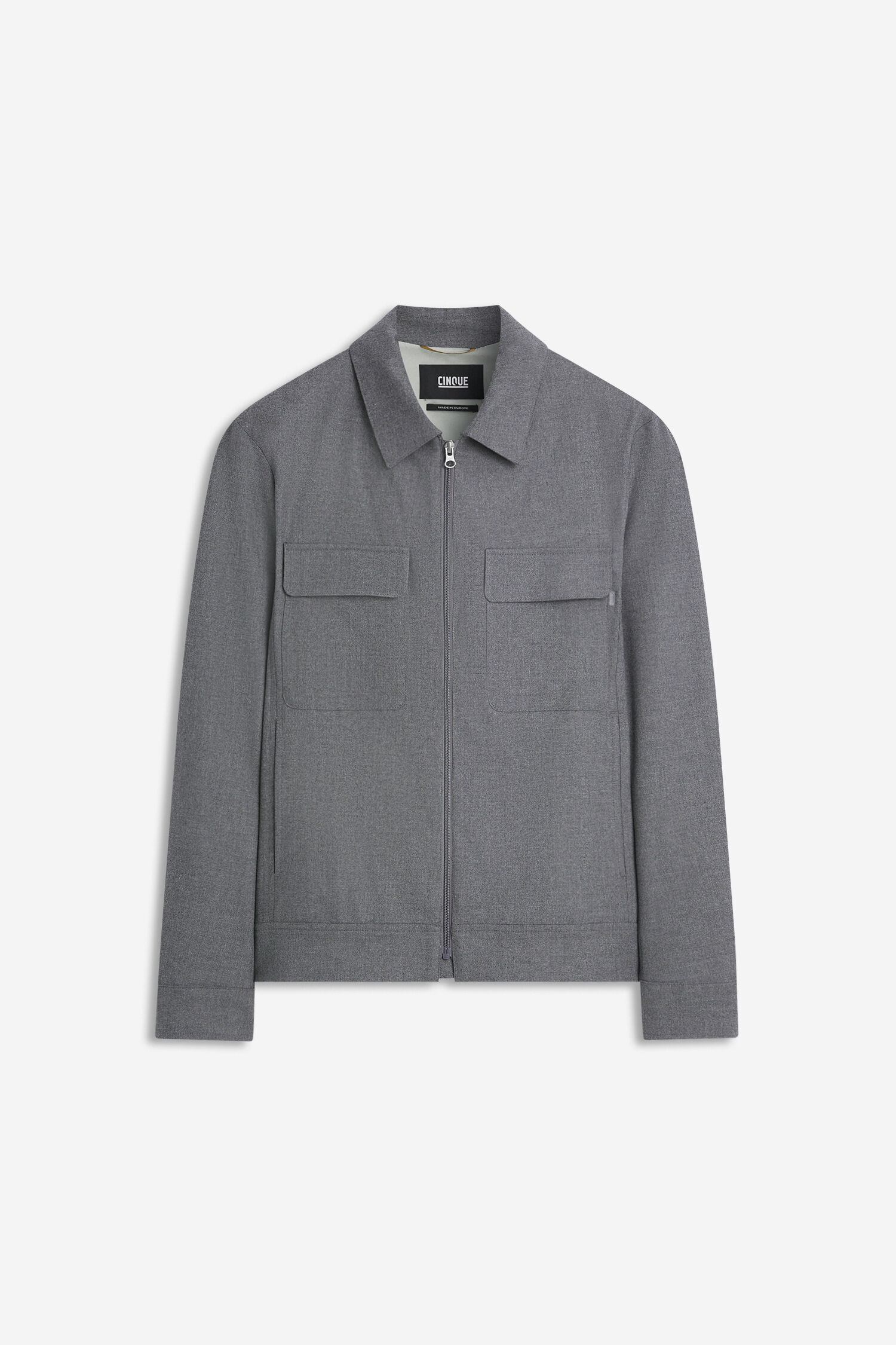 jacke, grau, Reißverschluss, Fronttaschen, fronttaschen