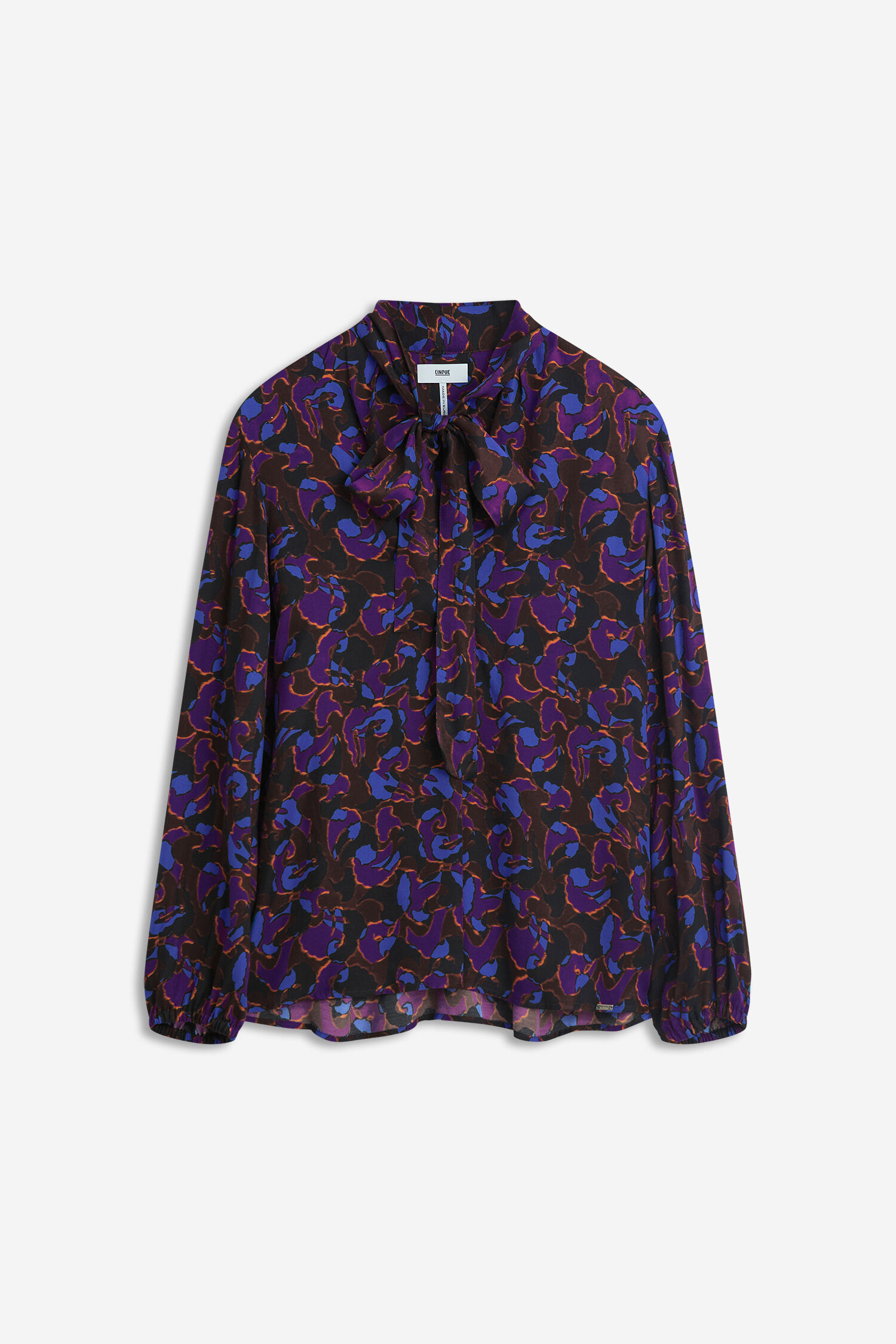 Bluse CIPRIO Bluse, Langarm, Rock, Muster, Mantel