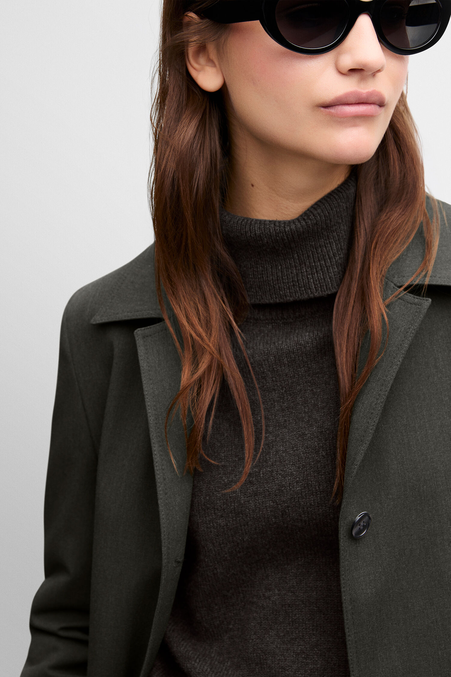 Anzug, Blazer, Hemdarm, Dunkelgrau, Sonnenbrille