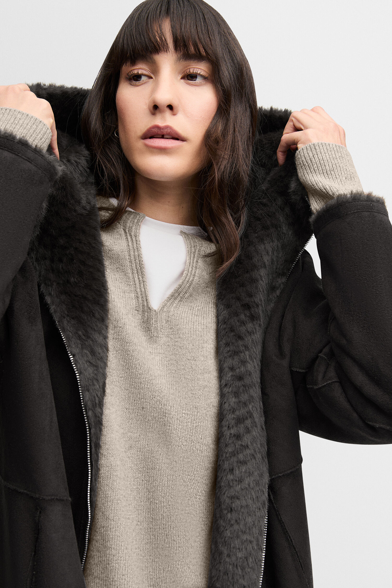 Mantel, Jacke, Pullover, Kapuzenpulli, Person