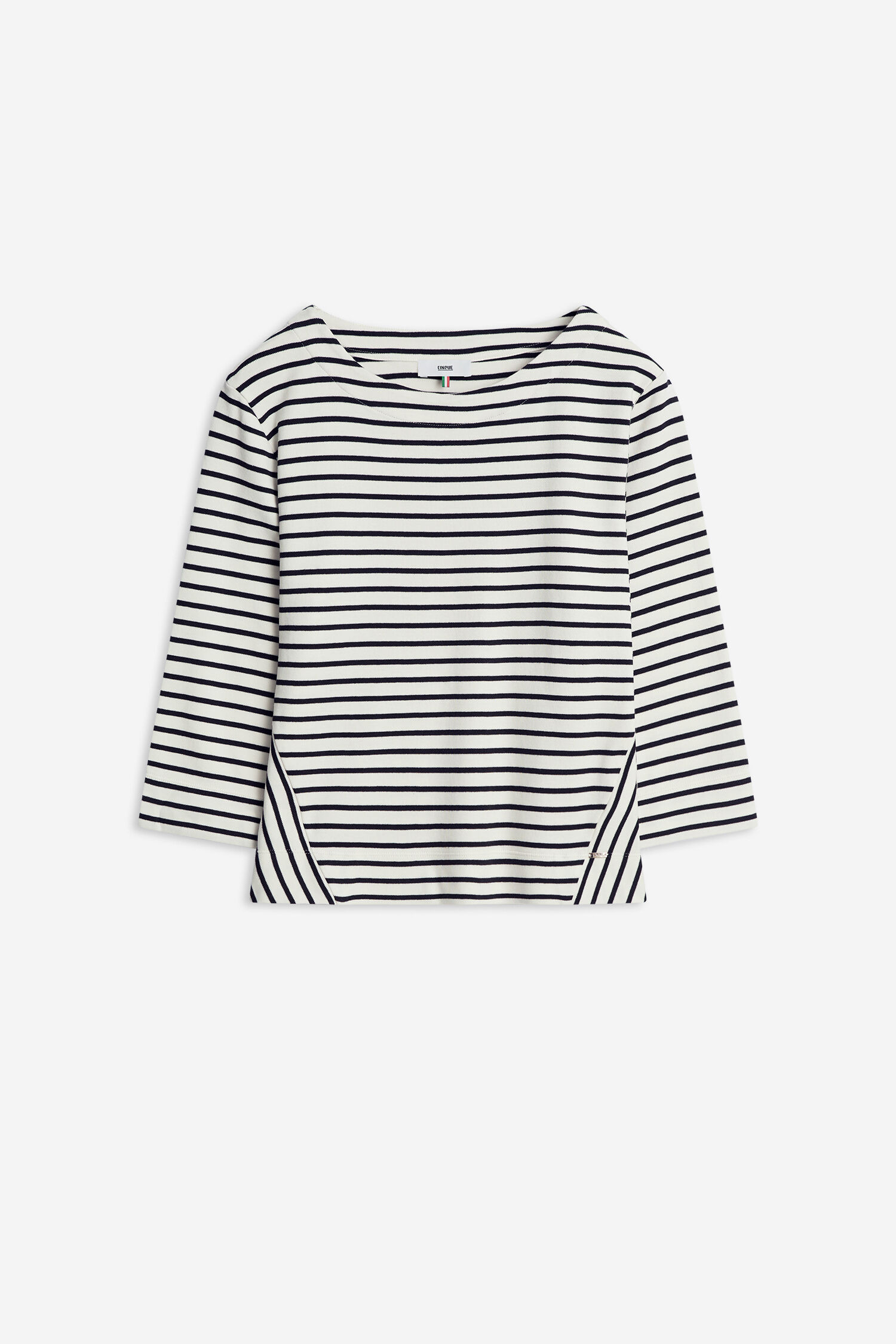 Streifen, Langarmshirt, Schwarz-Weiß, Streifenmuster, Kragenlose?