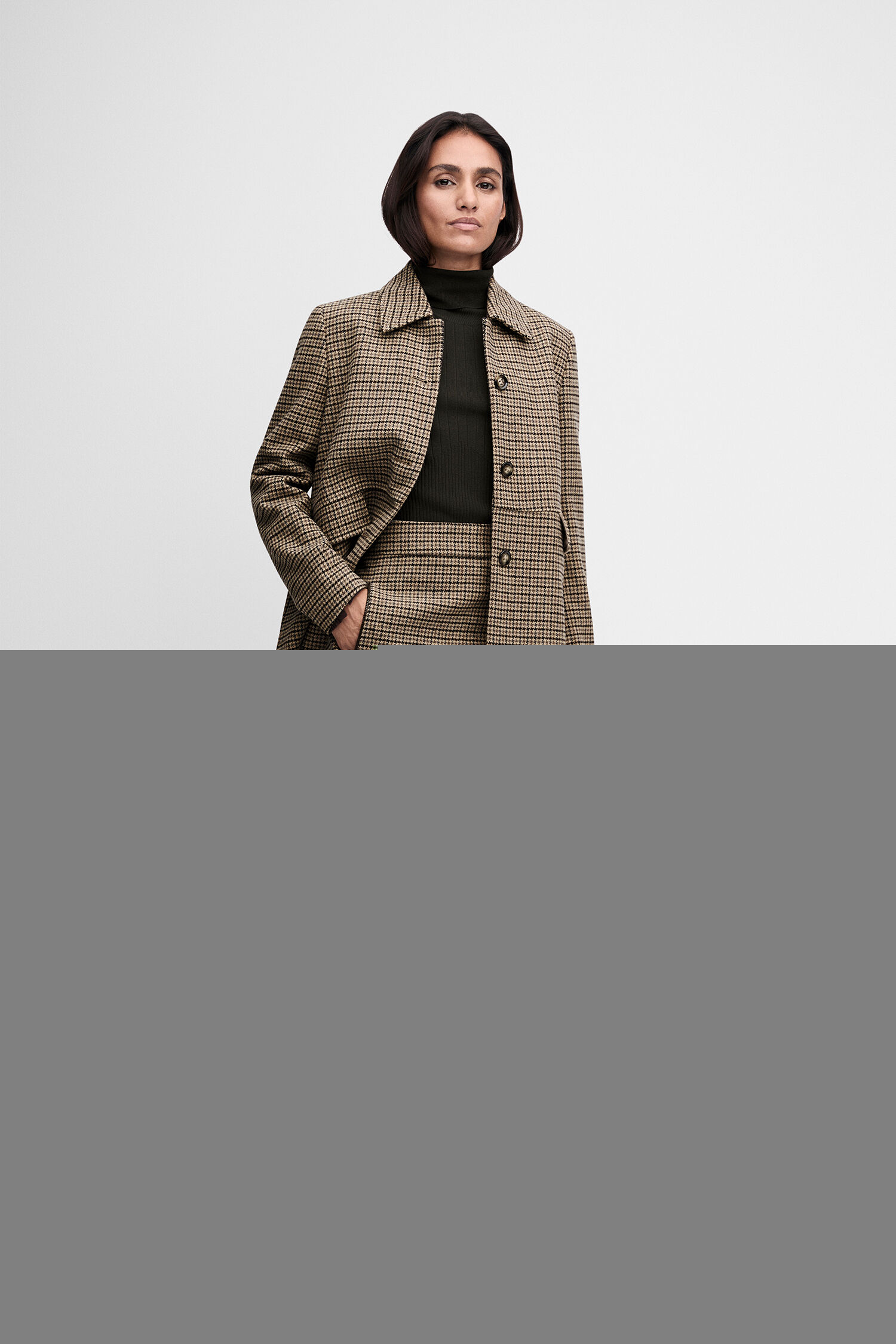Huttenmantel, Regenmantel?, Wrap?, Hahnentritt Muster, Karo-Outfit, Mantel-Kostüm