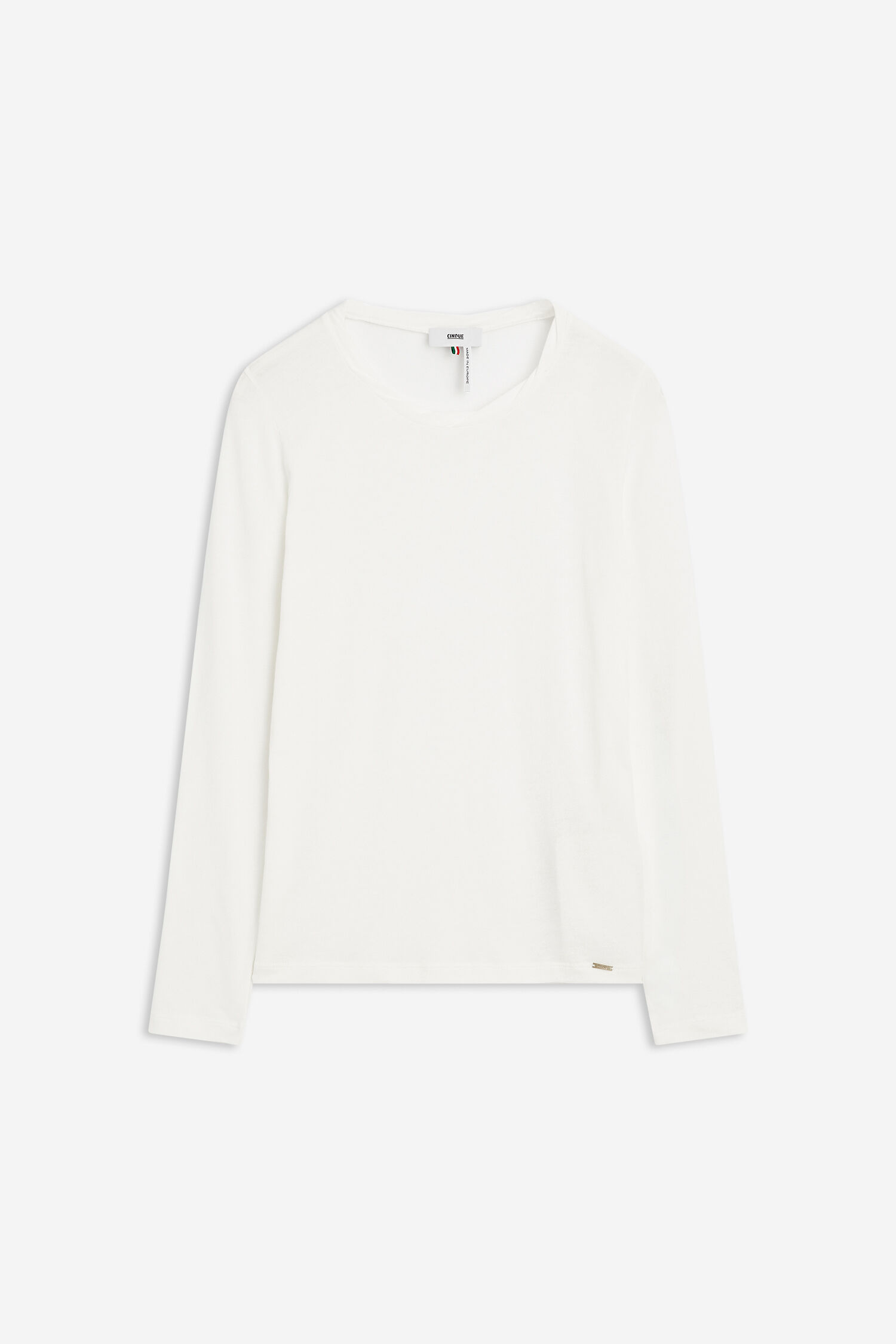 langarm, weiß, Longsleeve, Baumwolle, einfarbig