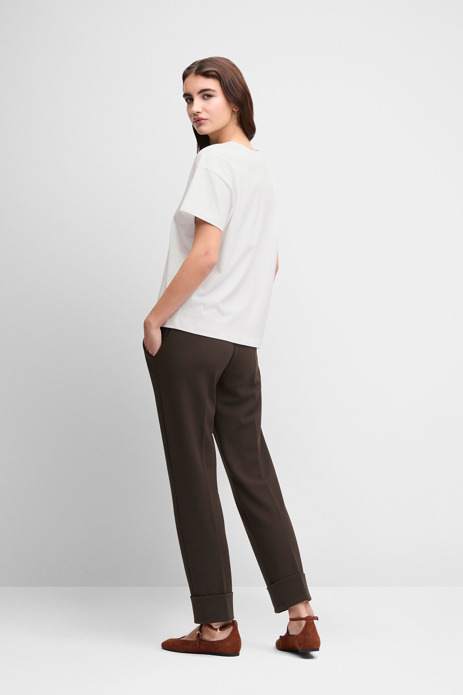 T-Shirt, Weiß, Kurzarm, Rundhals, Casual
