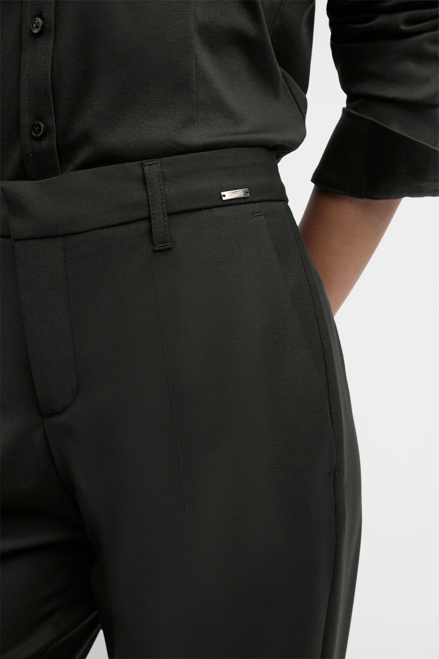 Hose CIHOMME Hosen, Langarm, Person, Mantel, Gürtel