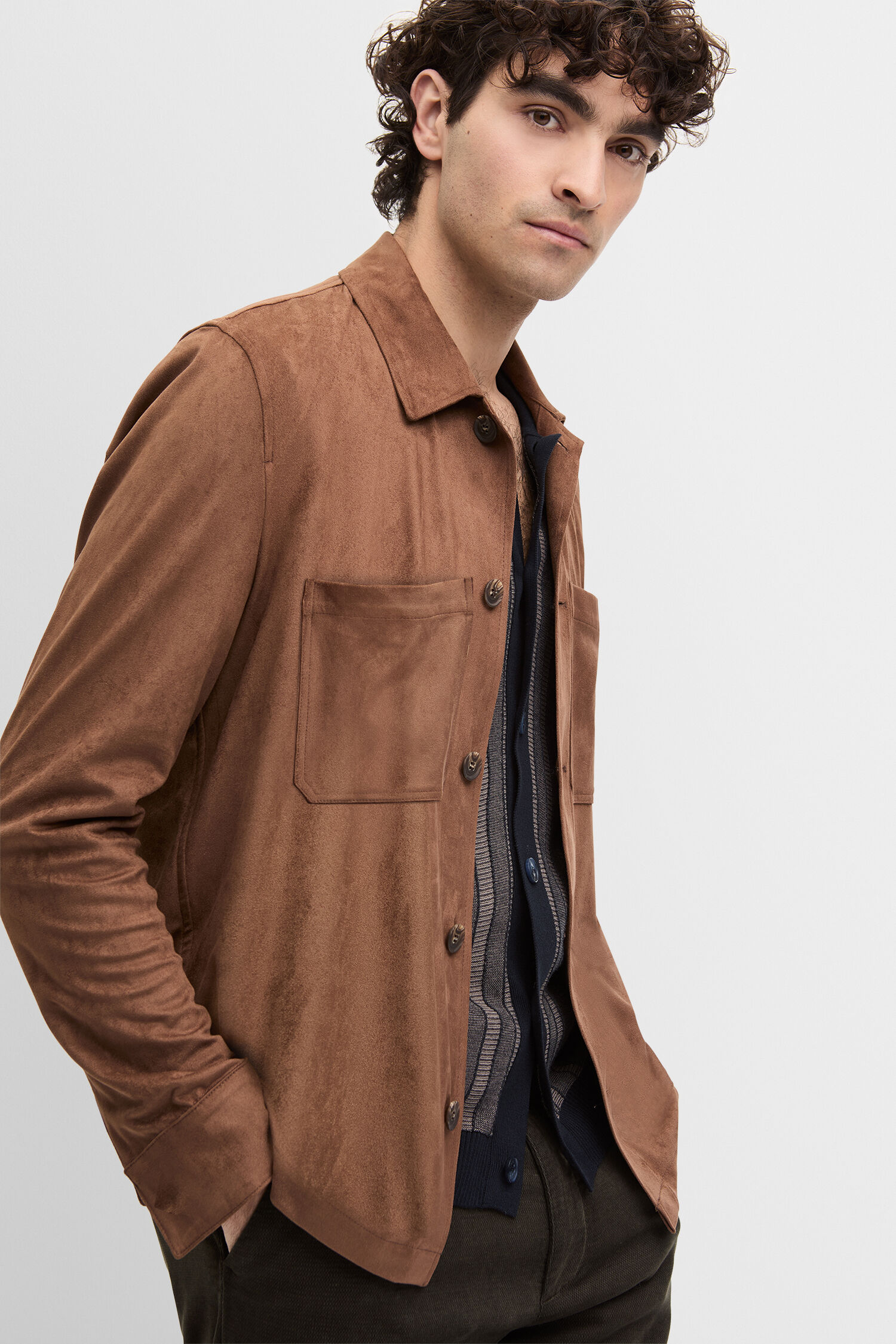 Langarm, Mantel, Jacke, Hemd, Blazer