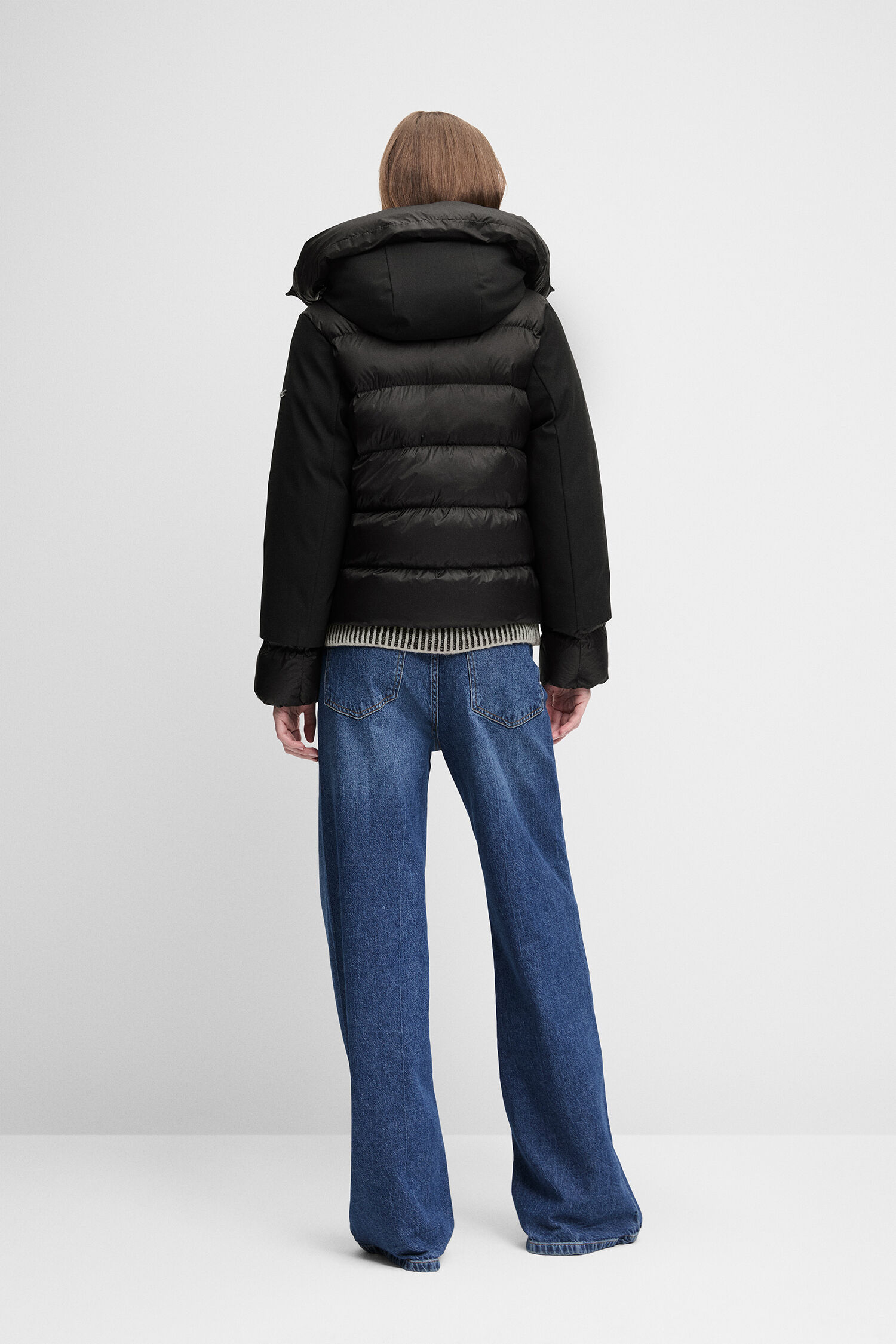 Mantel, Jacke, Hosen, Jeans, Person